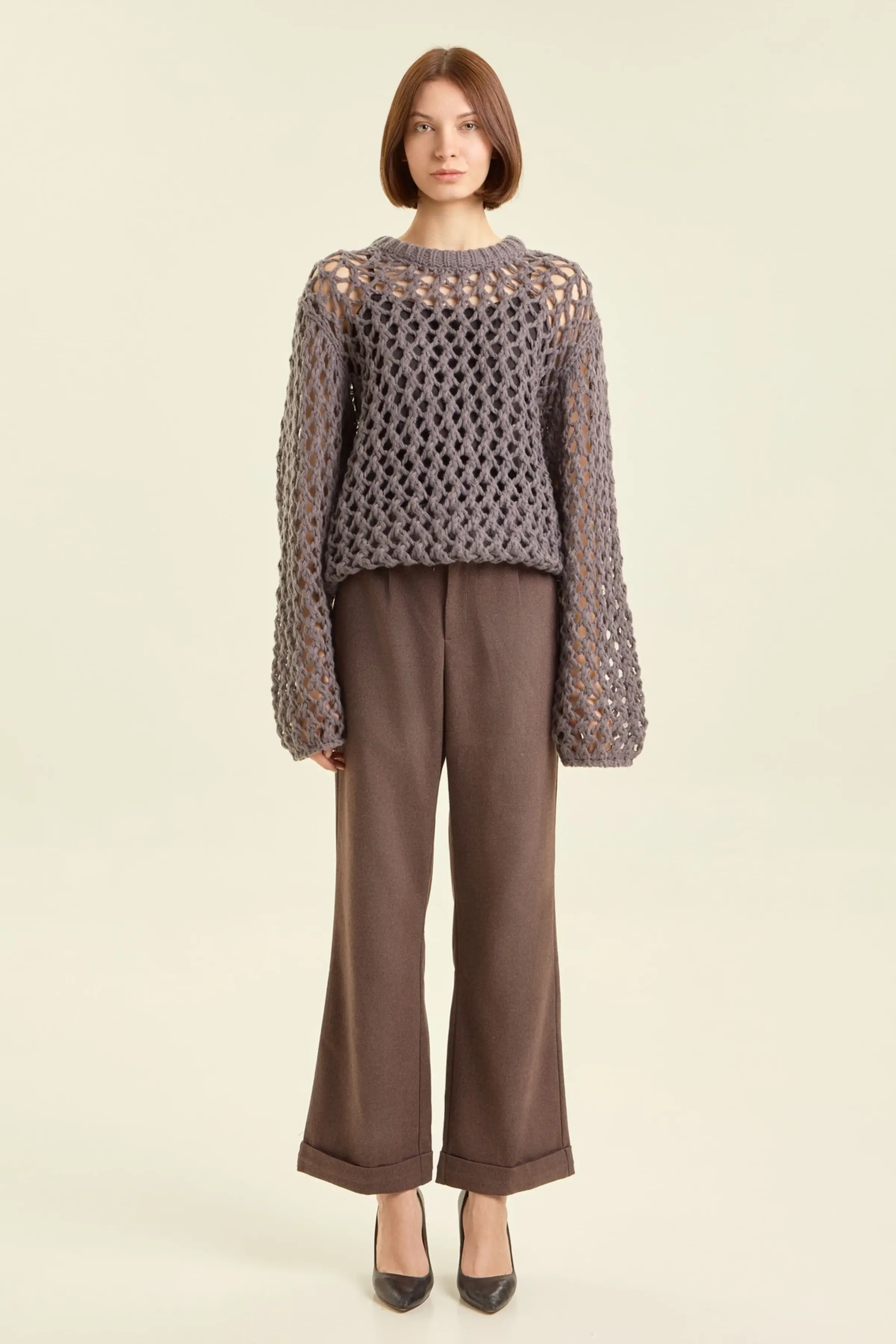 Свитер серый для женщин 47305-61 65