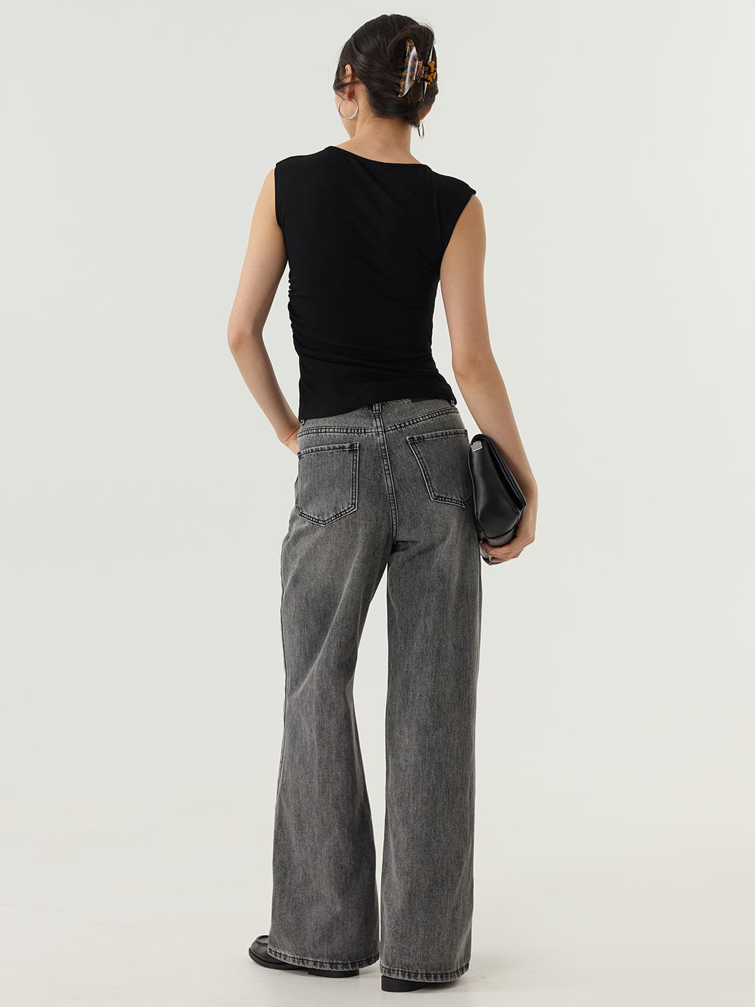 Топ черный для женщин 48102-1 46