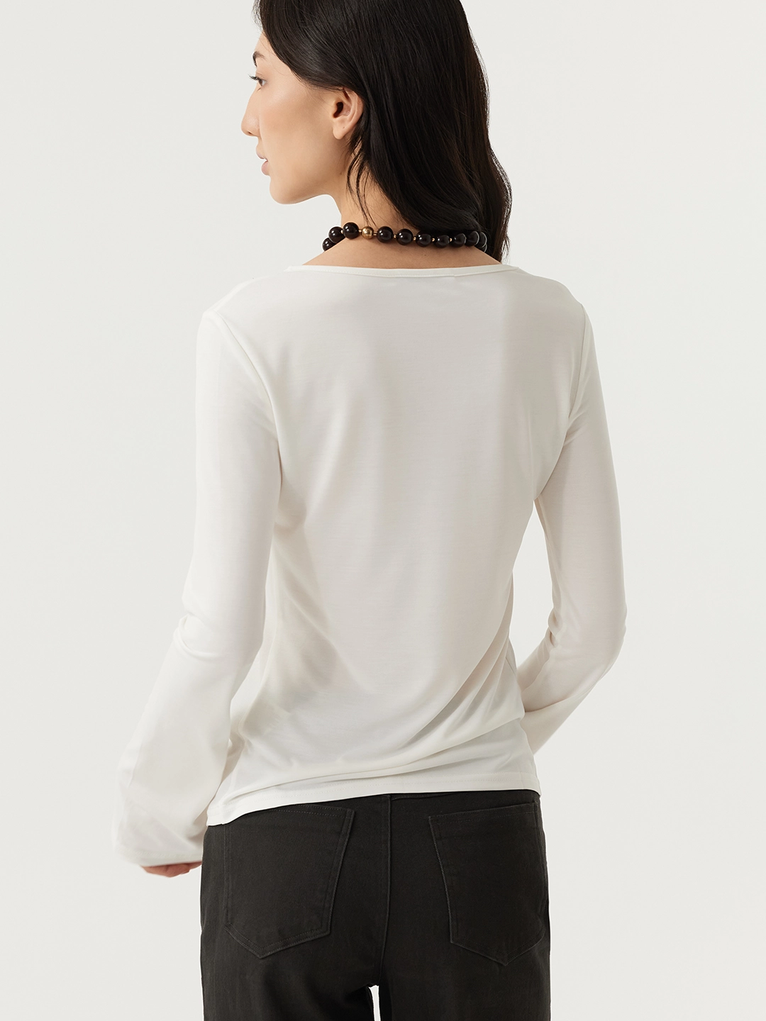 Лонгслив белый для женщин 48165-4 59
