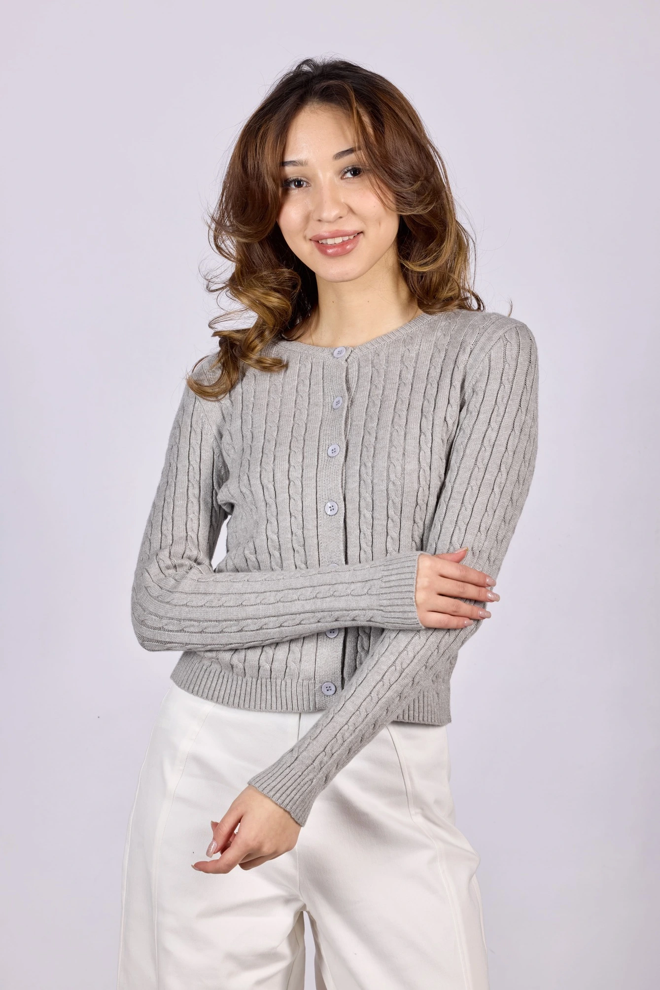 Кардиган серый для женщин 44102-61 50