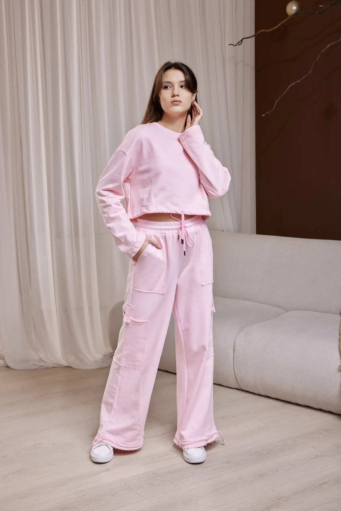 Брюки розовый для женщин 40111-17 71