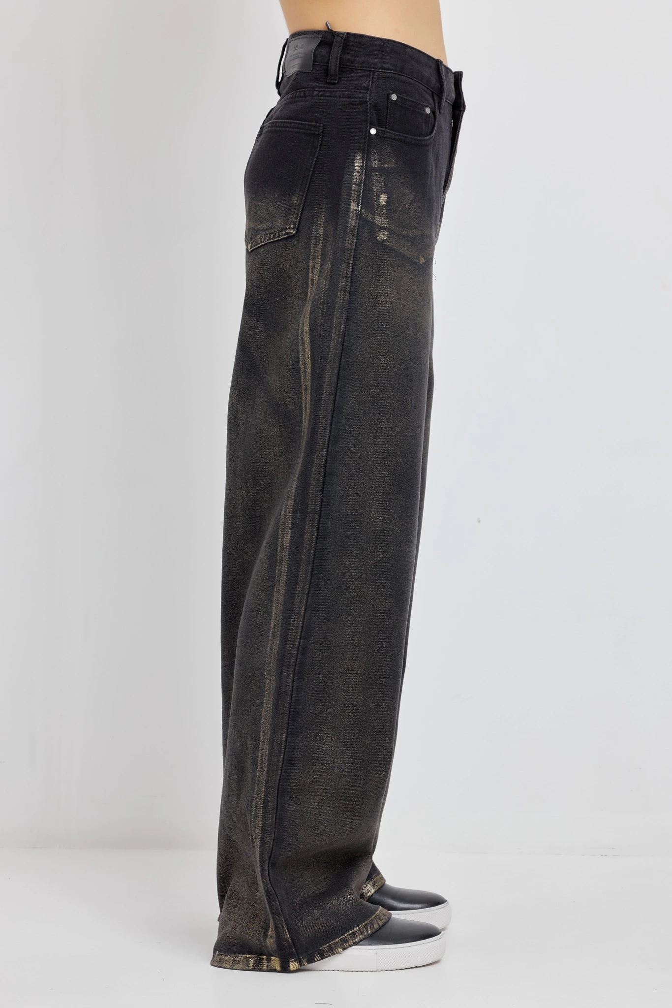 Джинсы черный с золотом для женщин 42135-274 74