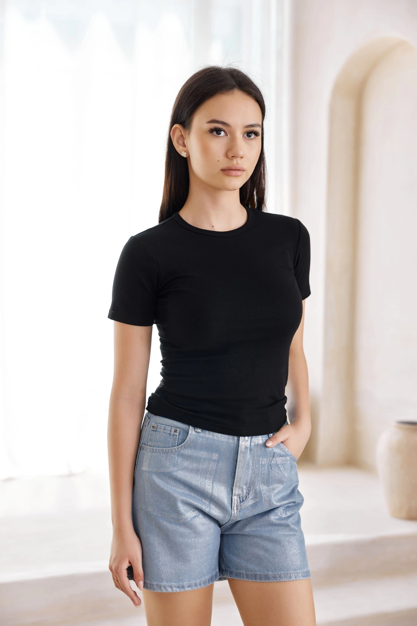 Шорты голубой для женщин 41121-10 57