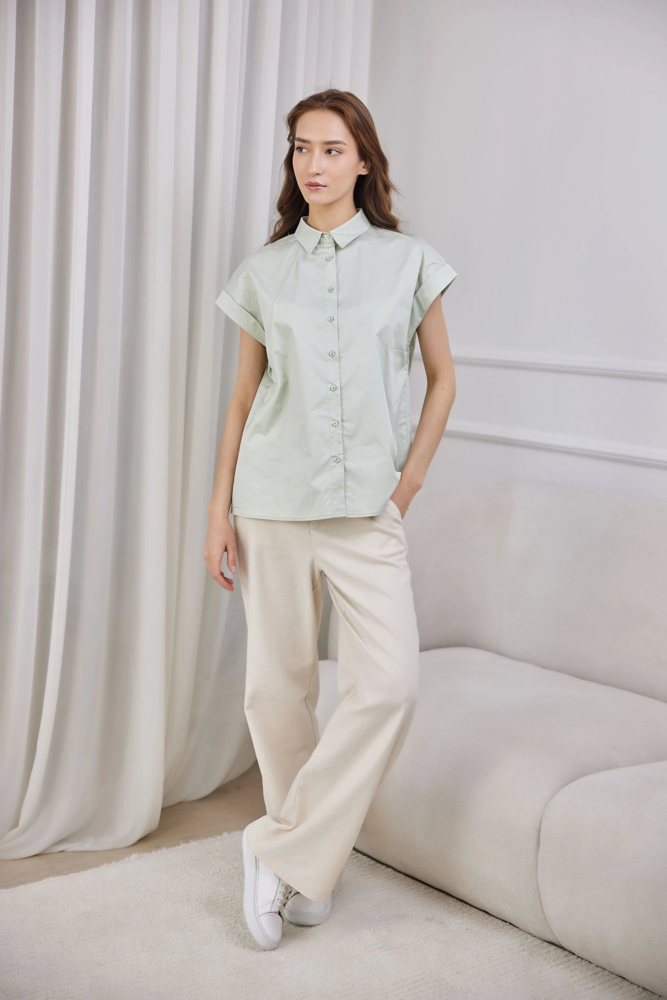 Рубашка светло-зеленый для женщин 41256-8 66