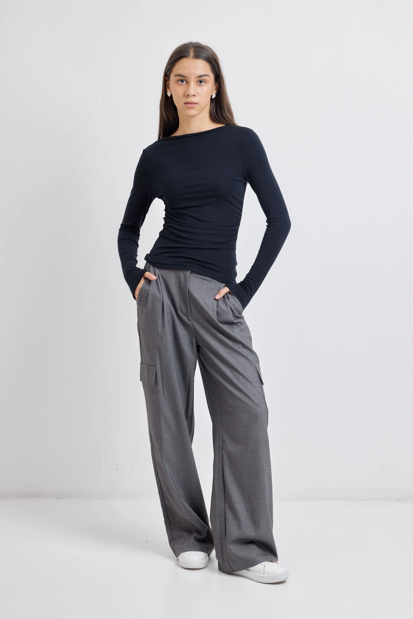 Лонгслив черный для женщин 42407U-1 59