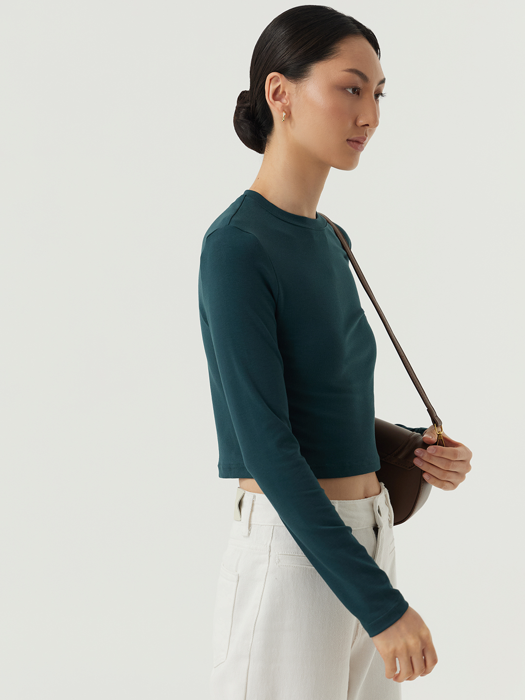 Лонгслив бирюзовый для женщин 48267-26 59