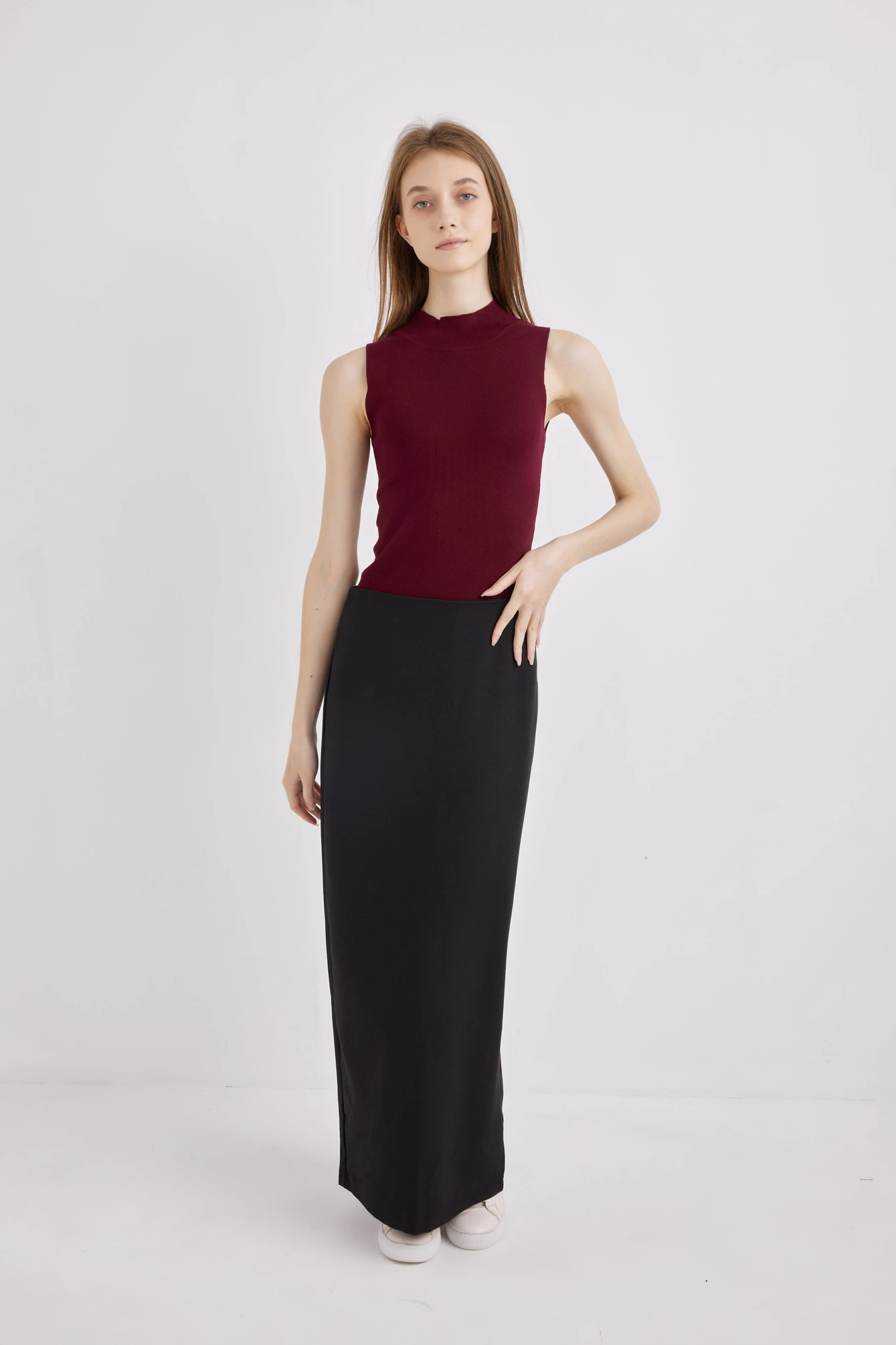 Топ бордовый для женщин 42102-67 46