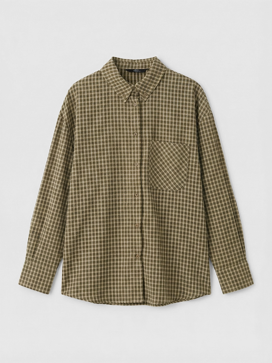 Рубашка зеленая клетка для женщин 48138-54 66