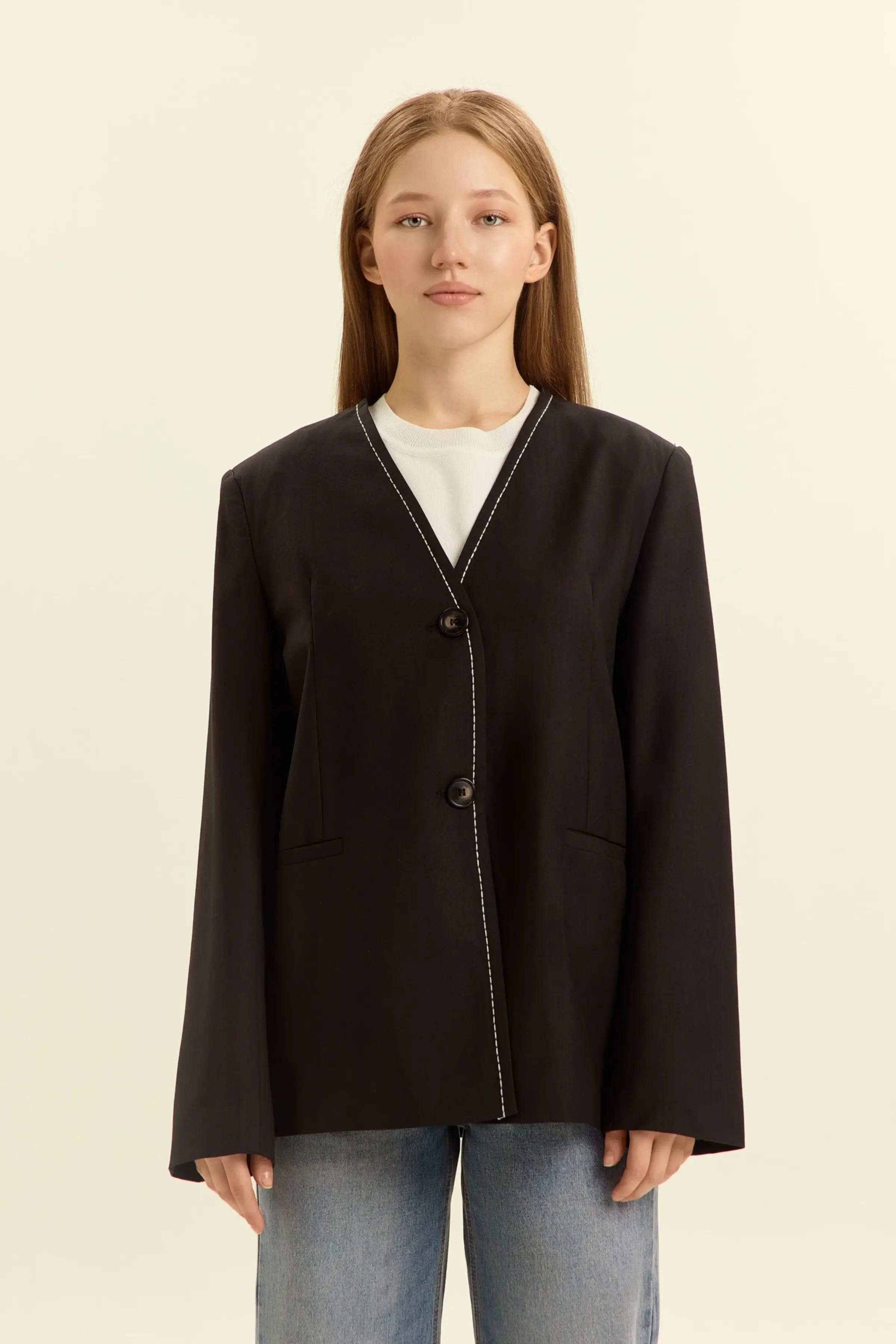 Жакет черный для женщин 46262-1 64