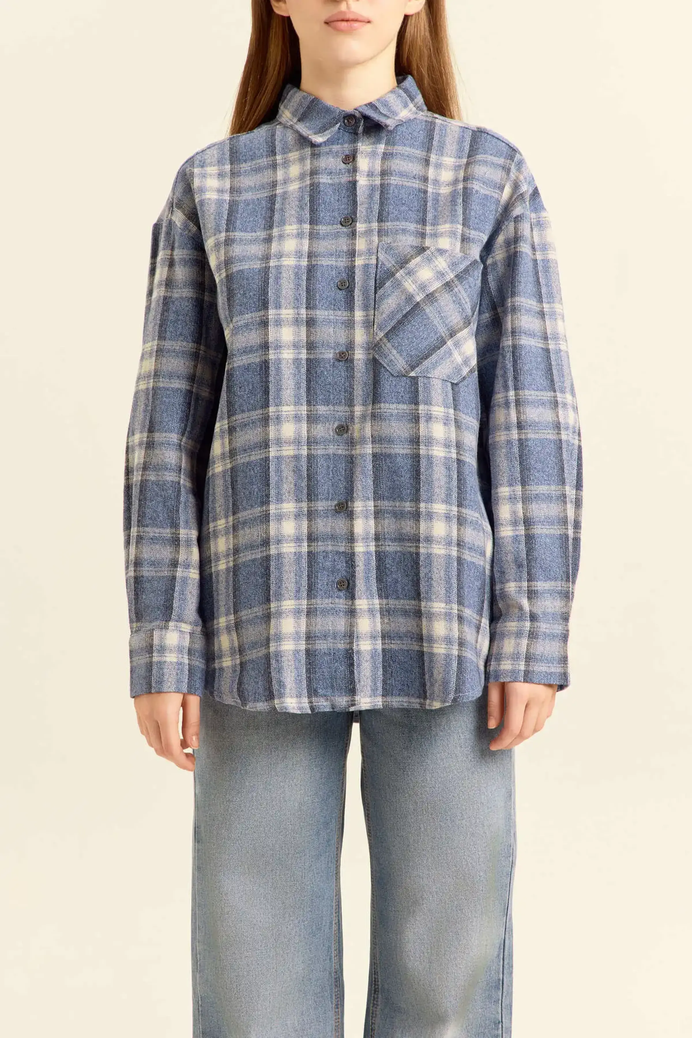 Рубашка голубой для женщин 46309-10 66