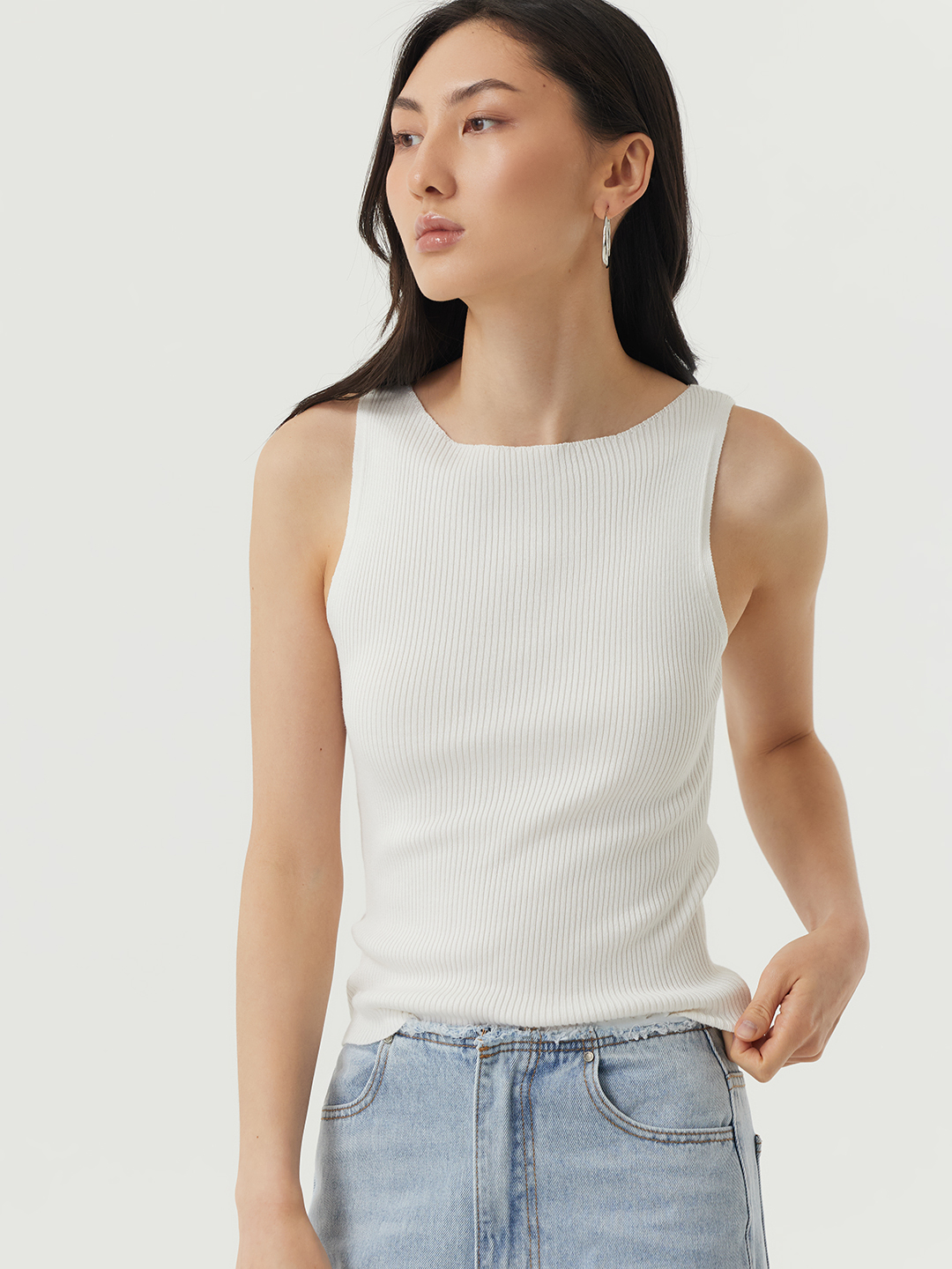 Топ белый для женщин 48124-4 46