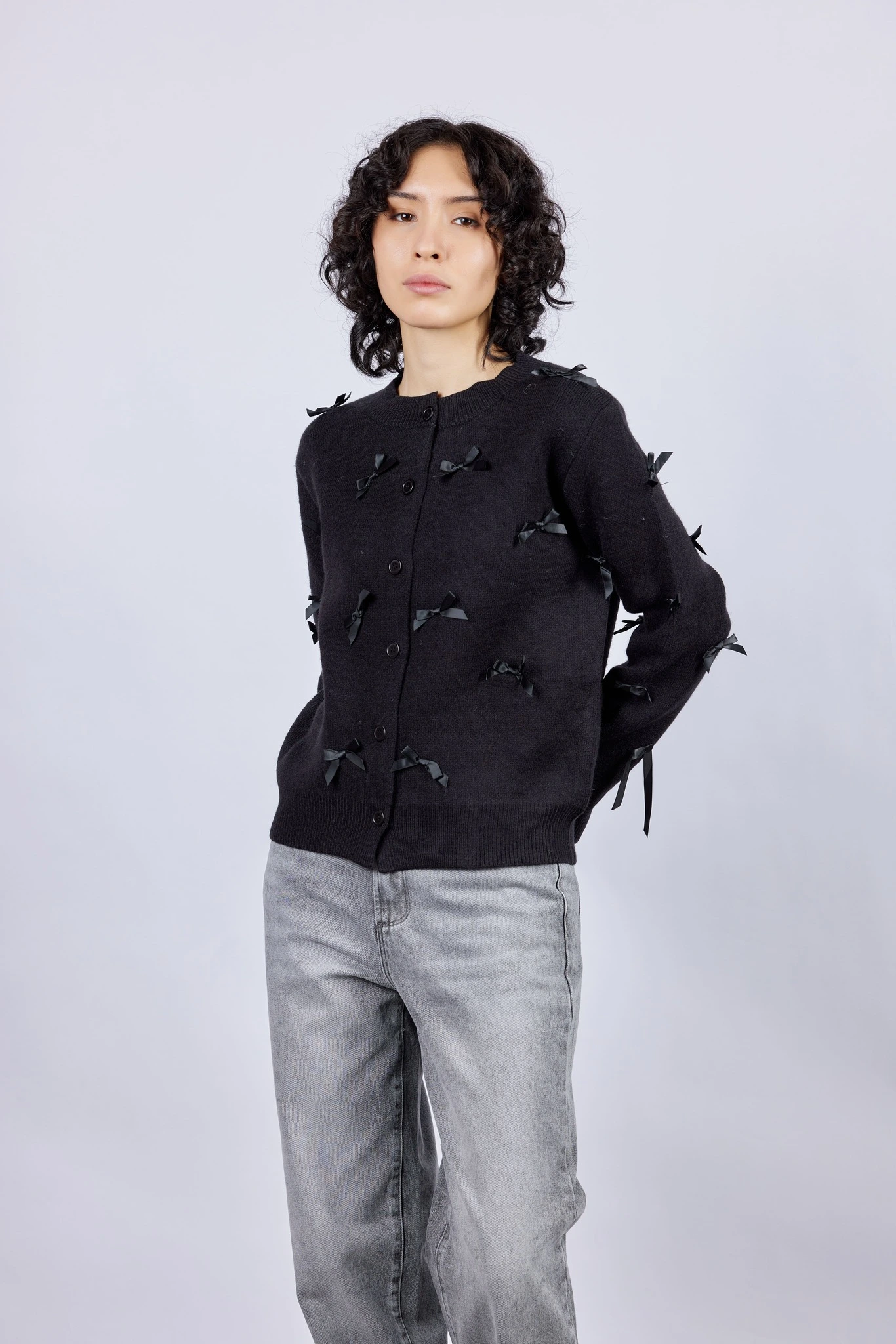 Кардиган черный для женщин 43202-1 50