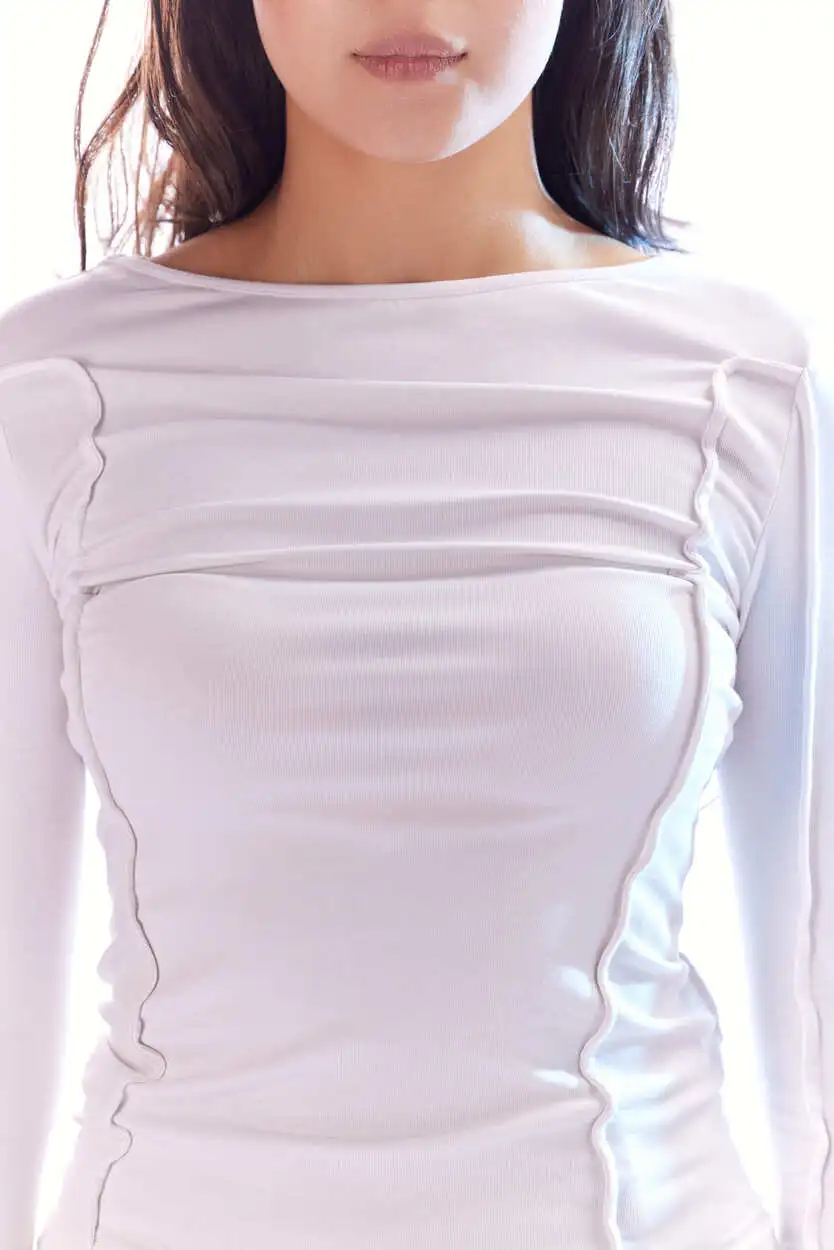 Лонгслив белый для женщин 44195-4 59