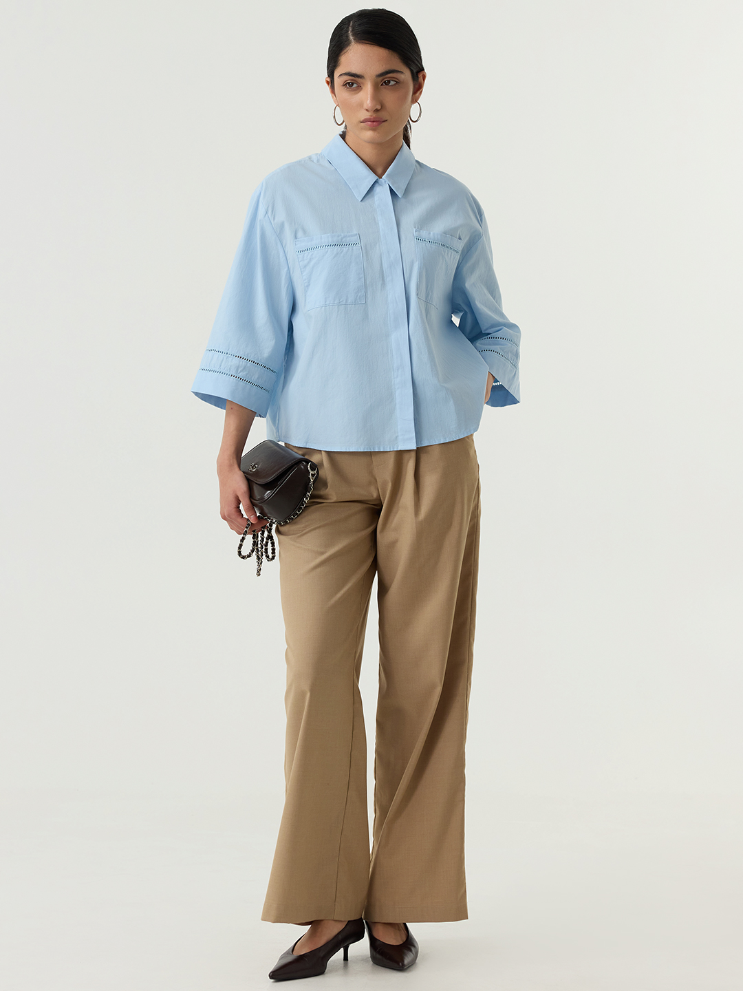 Рубашка голубой для женщин 48255-10 66