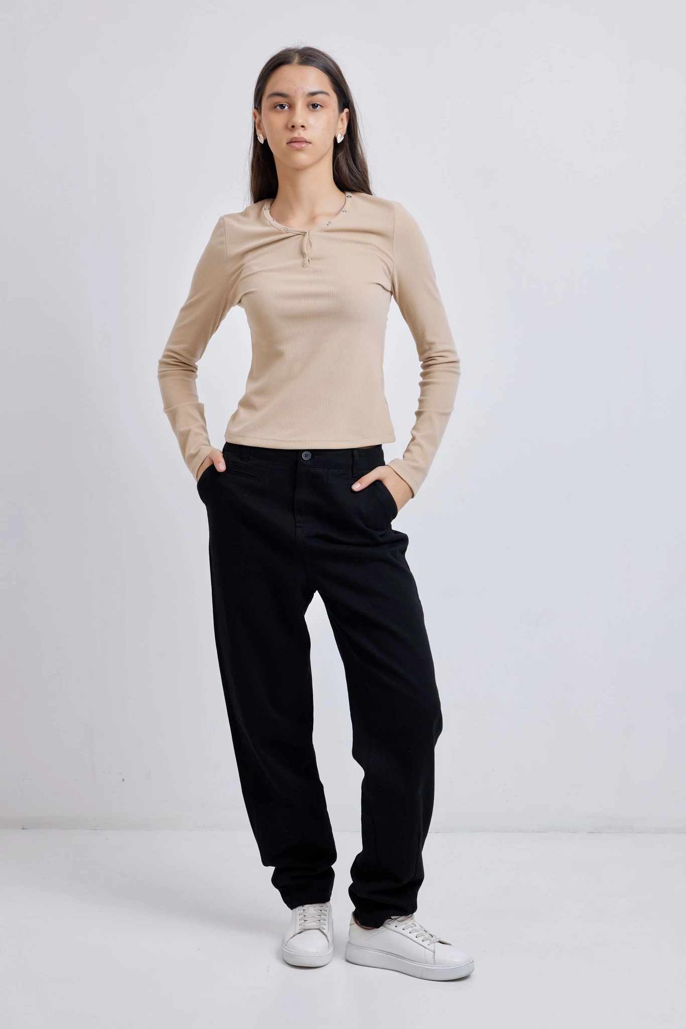 Лонгслив бежевый для женщин 42294-15 59