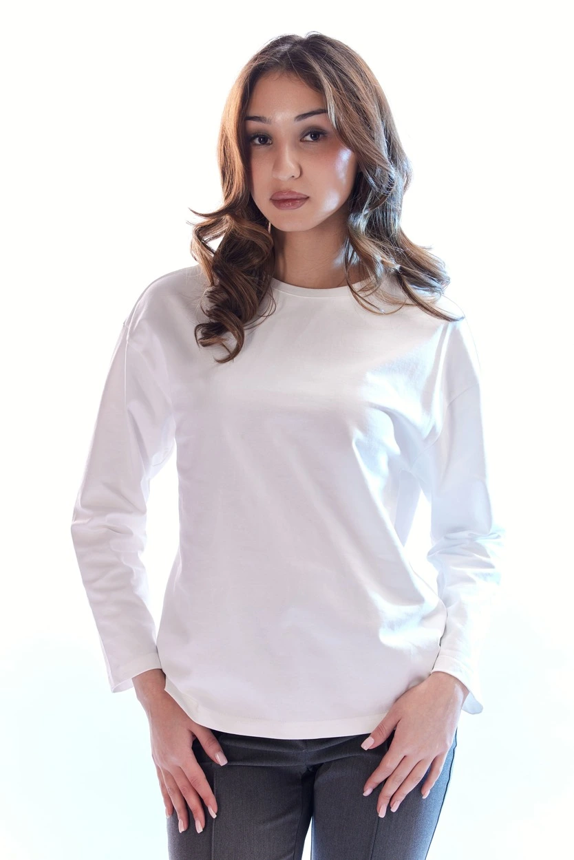 Лонгслив белый для женщин 44259-4 59