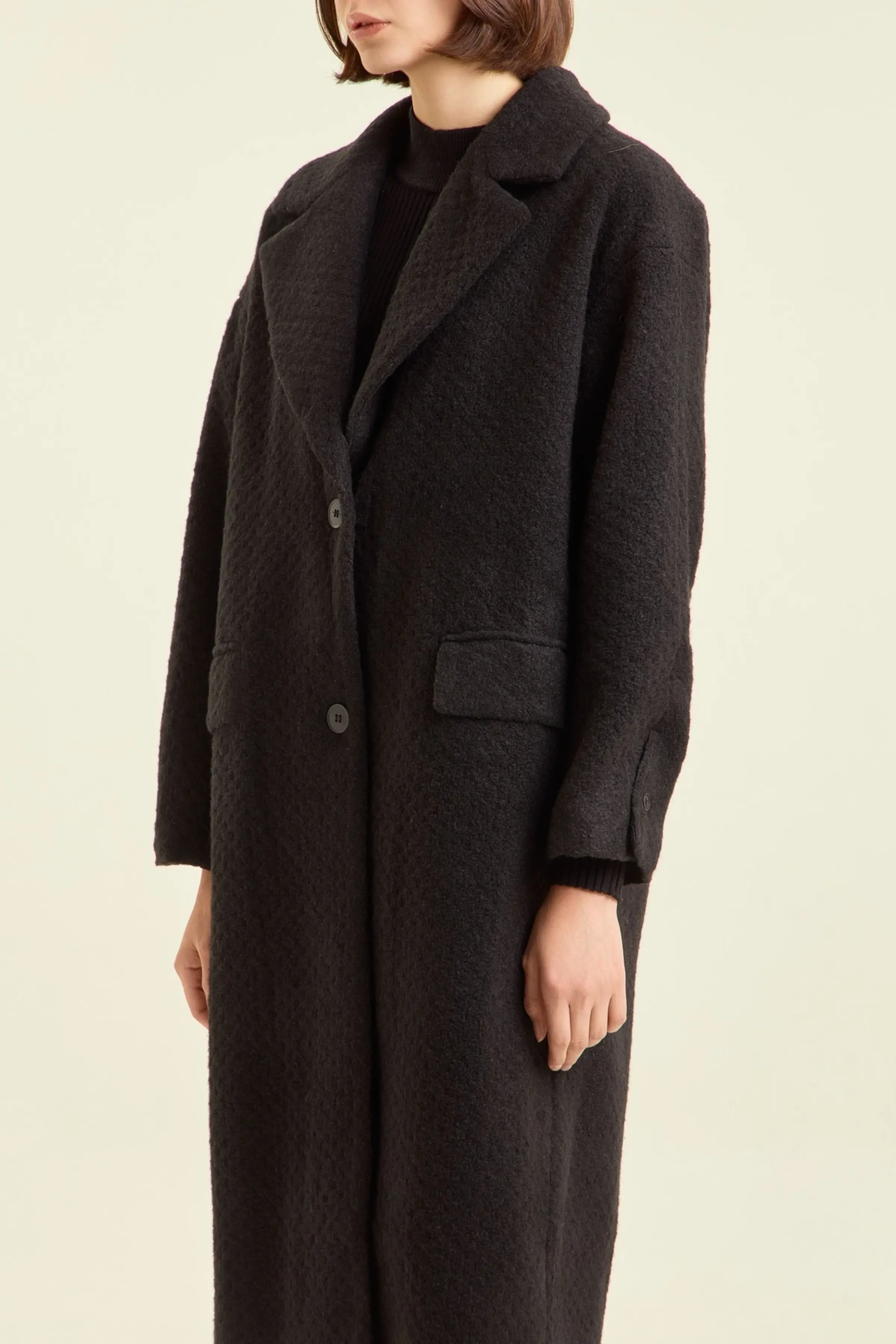 Пальто черный для женщин 47109-1 53