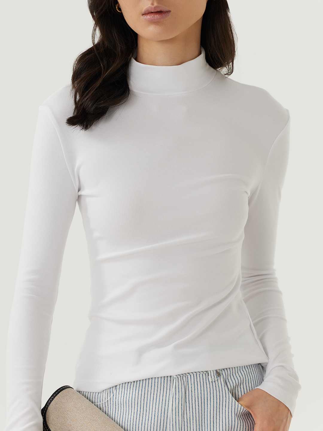 Лонгслив белый для женщин 48128-4 59