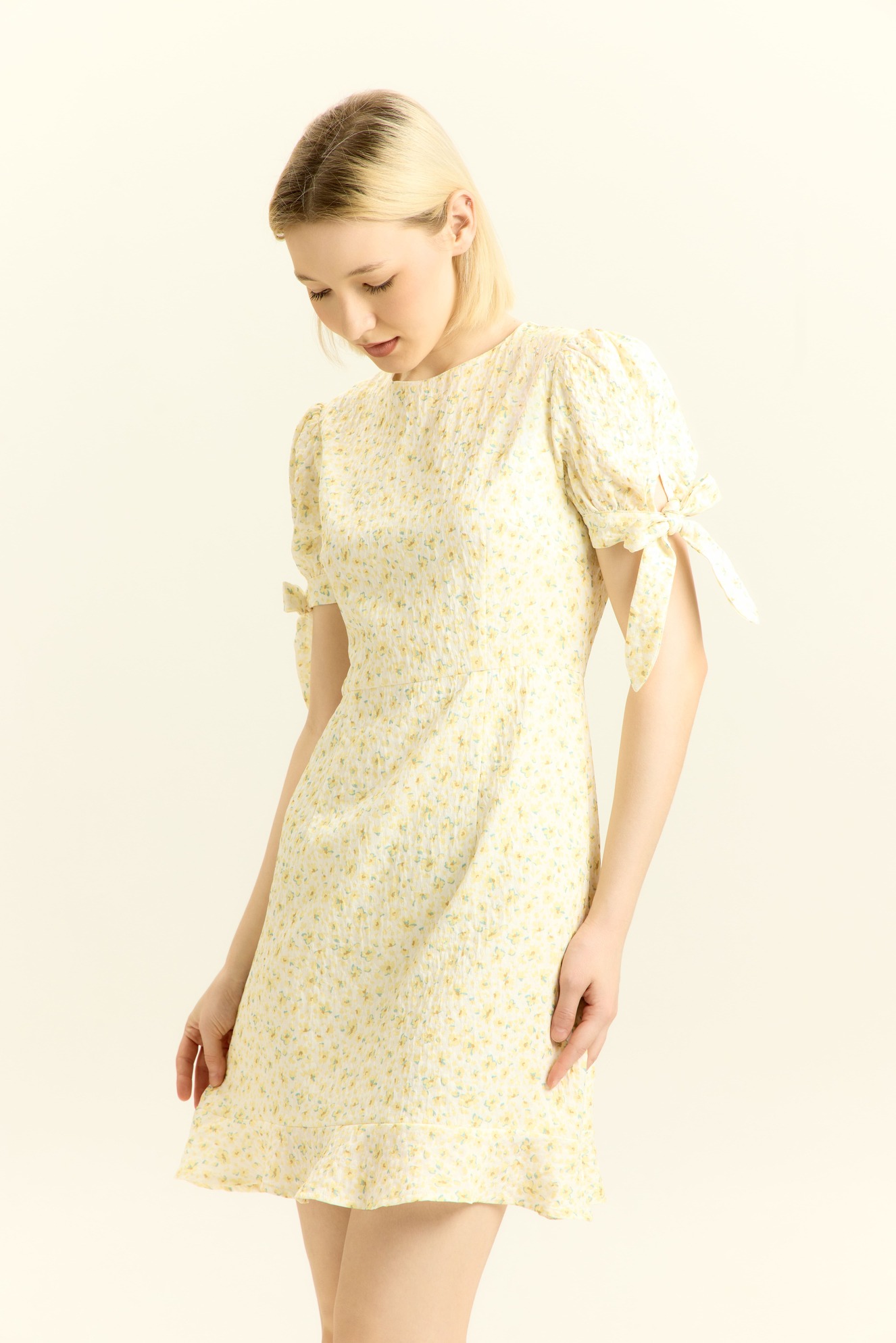 Платье желтый цветочек для женщин 41138-202 54