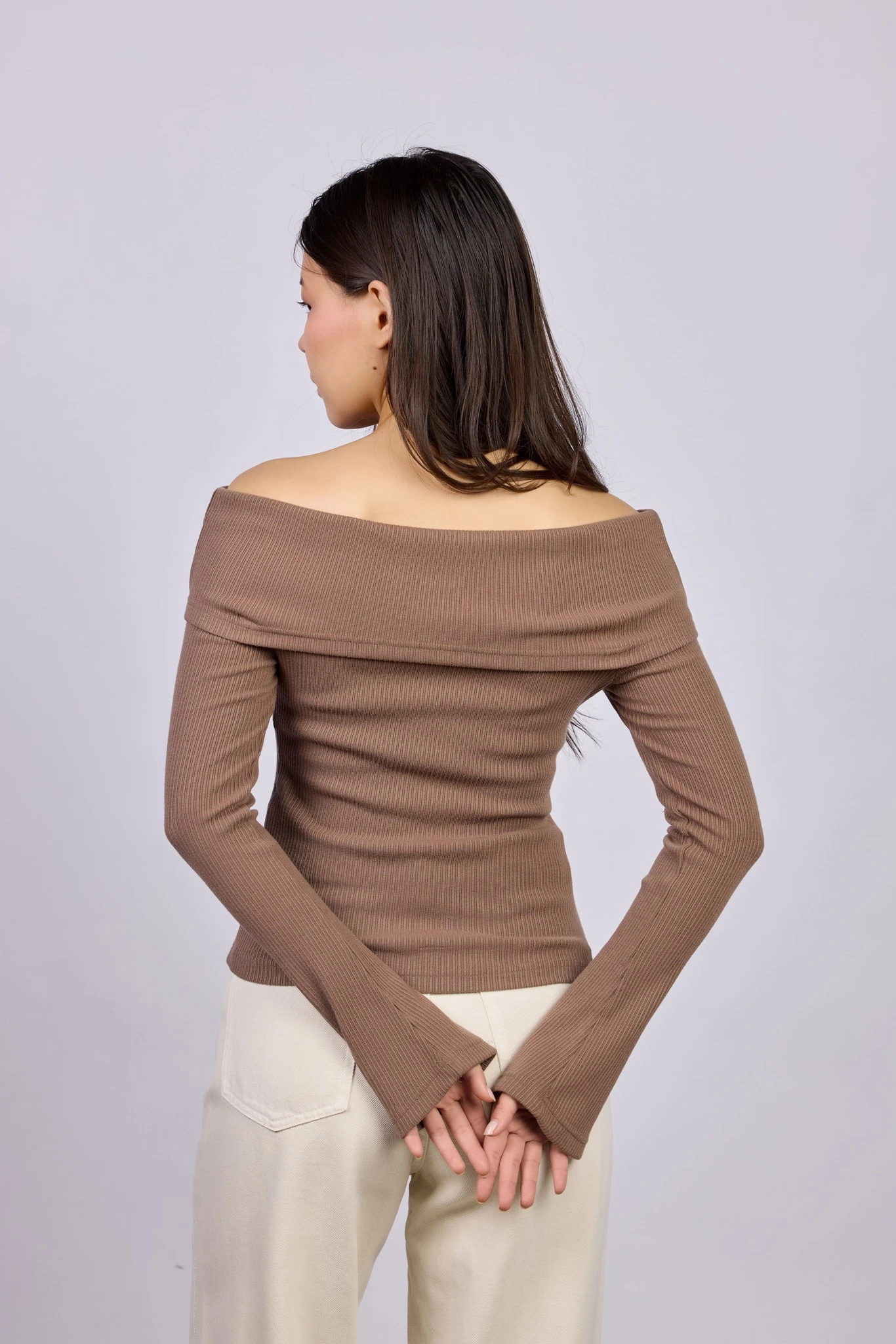 Лонгслив коричневый для женщин 42200-13 59