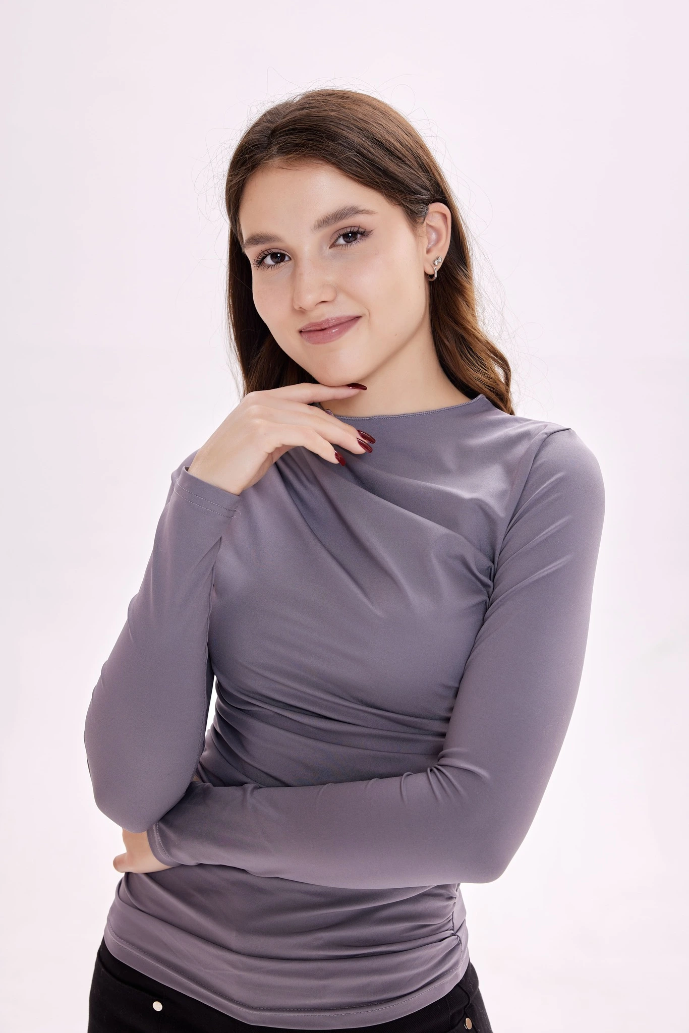 Лонгслив серый для женщин 39311-61 59