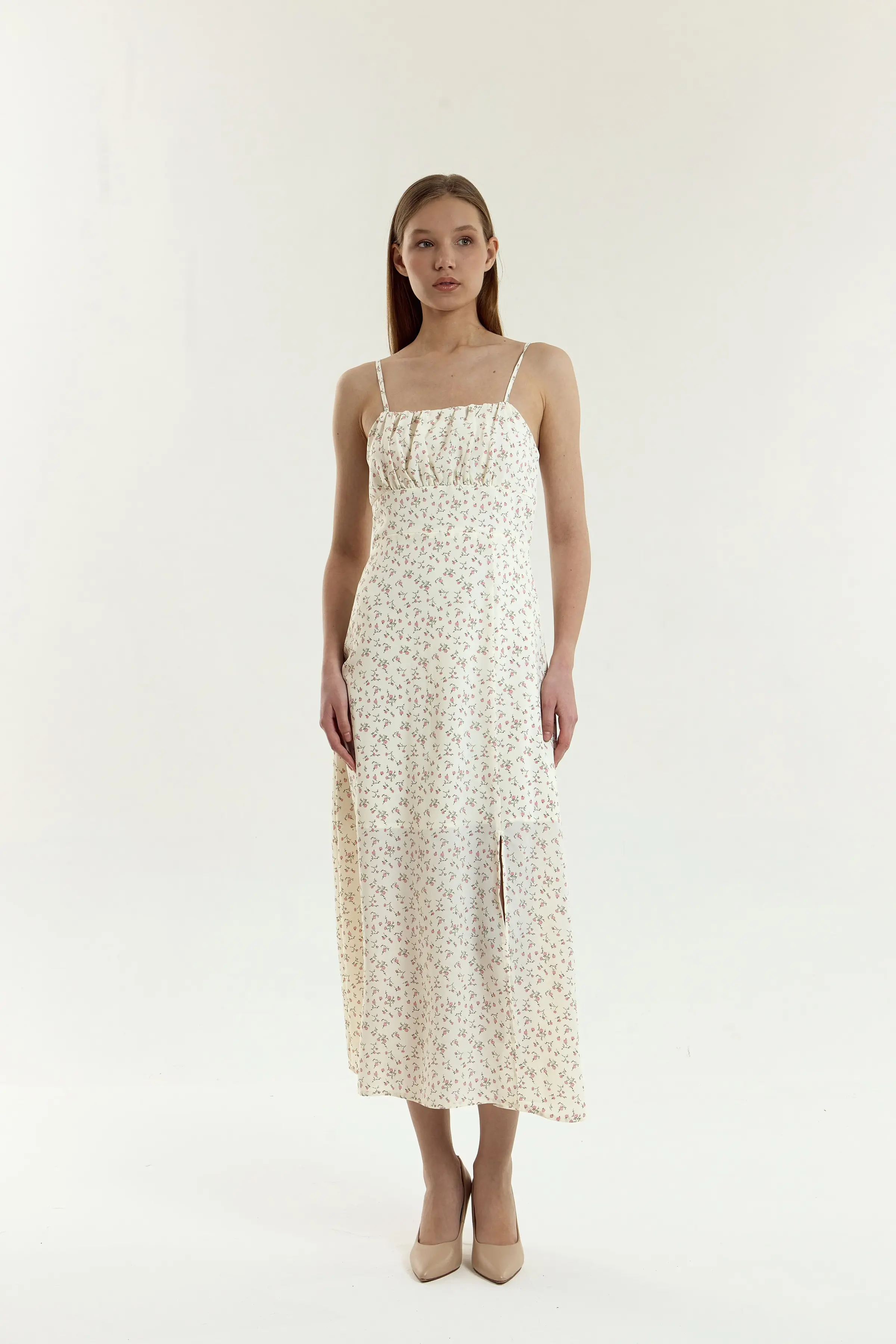 Сарафан белый в цветочек для женщин 45285-134 48