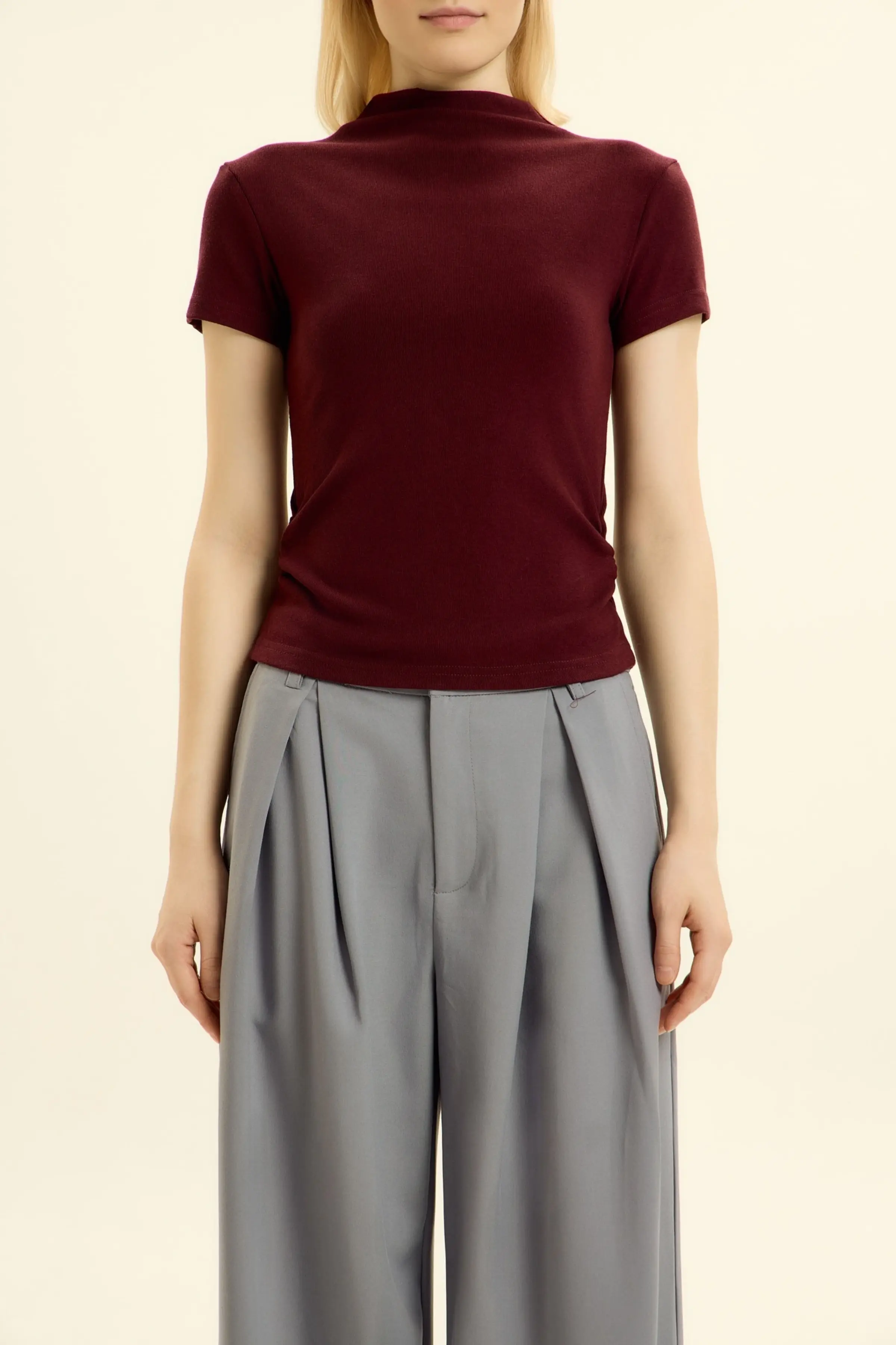 Лонгслив бордовый для женщин 46212-67 59