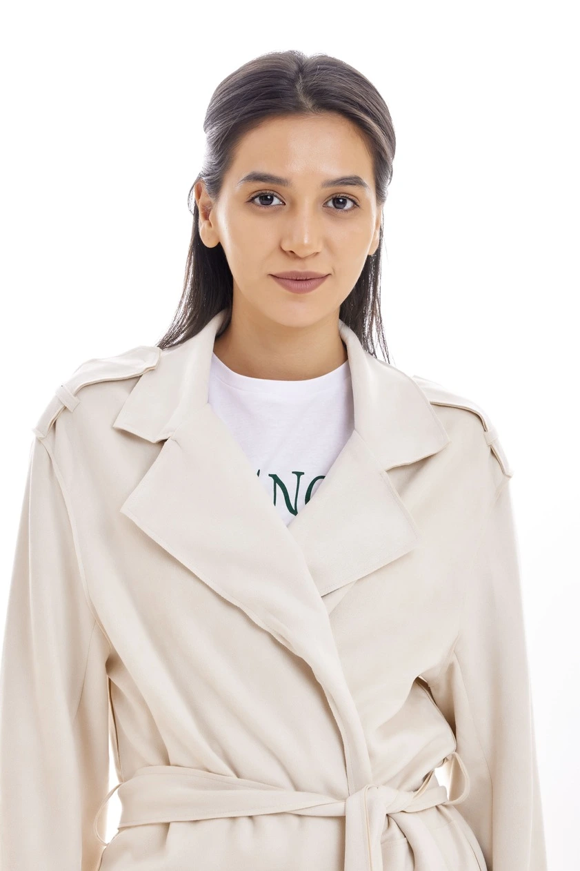 Плащ бежевый для женщин 353/521/38279-15 49