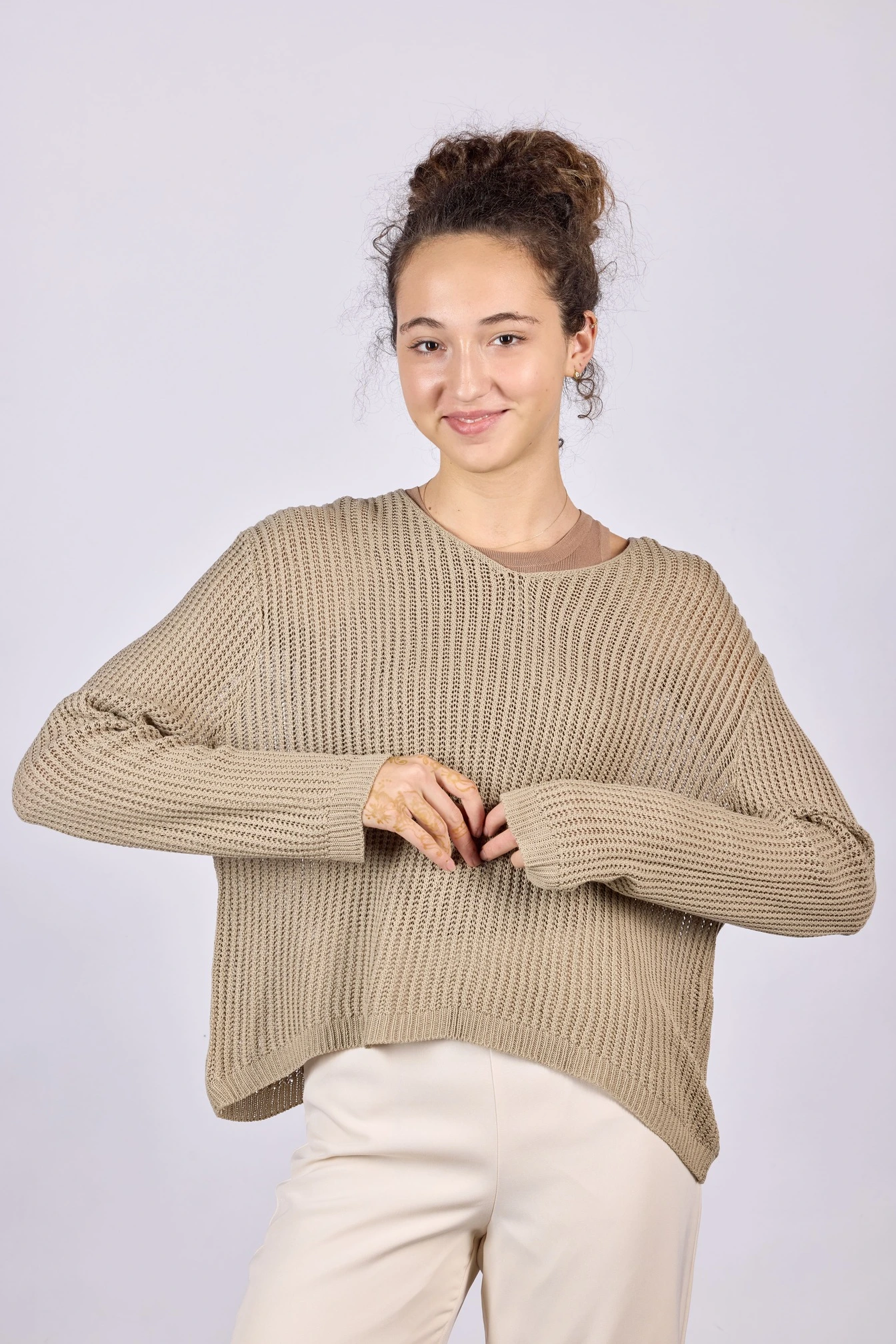Джемпер бежевый для женщин 44109-15 60
