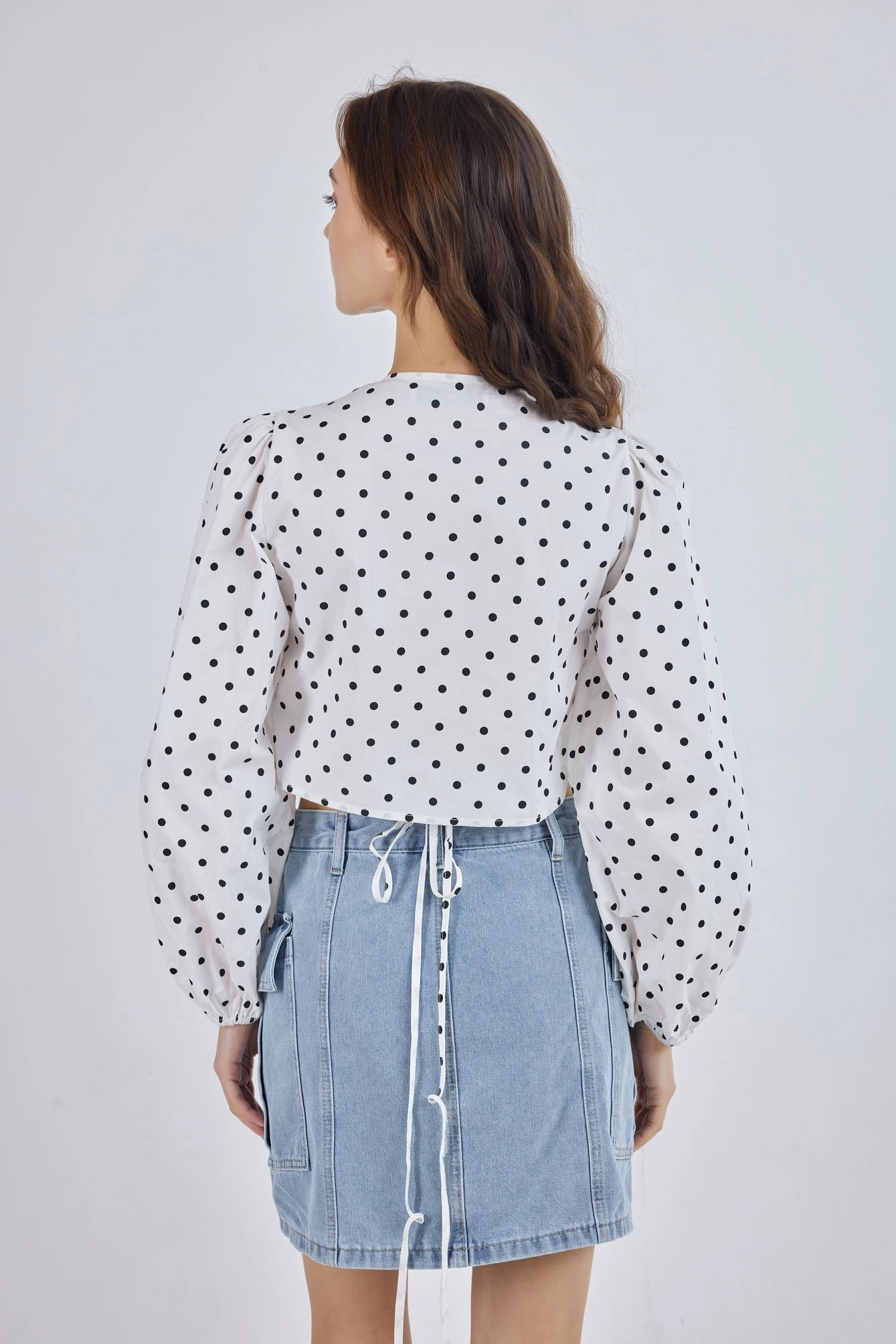 Блузка черный горошек для женщин 41118-60 28