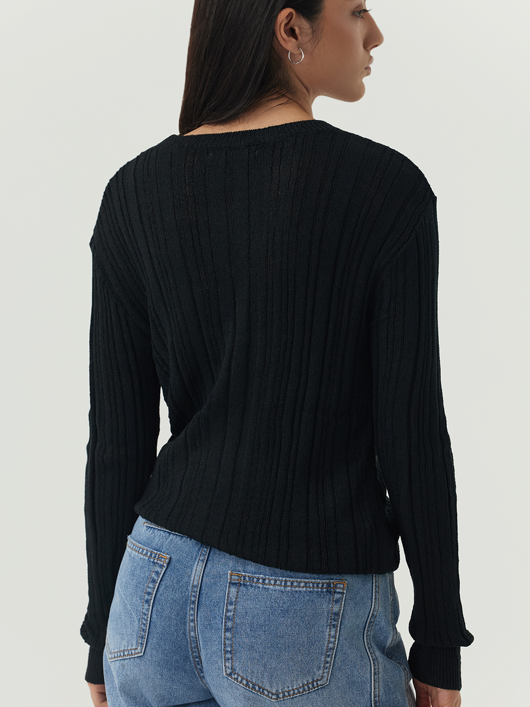 Джемпер черный для женщин 48126-1 60