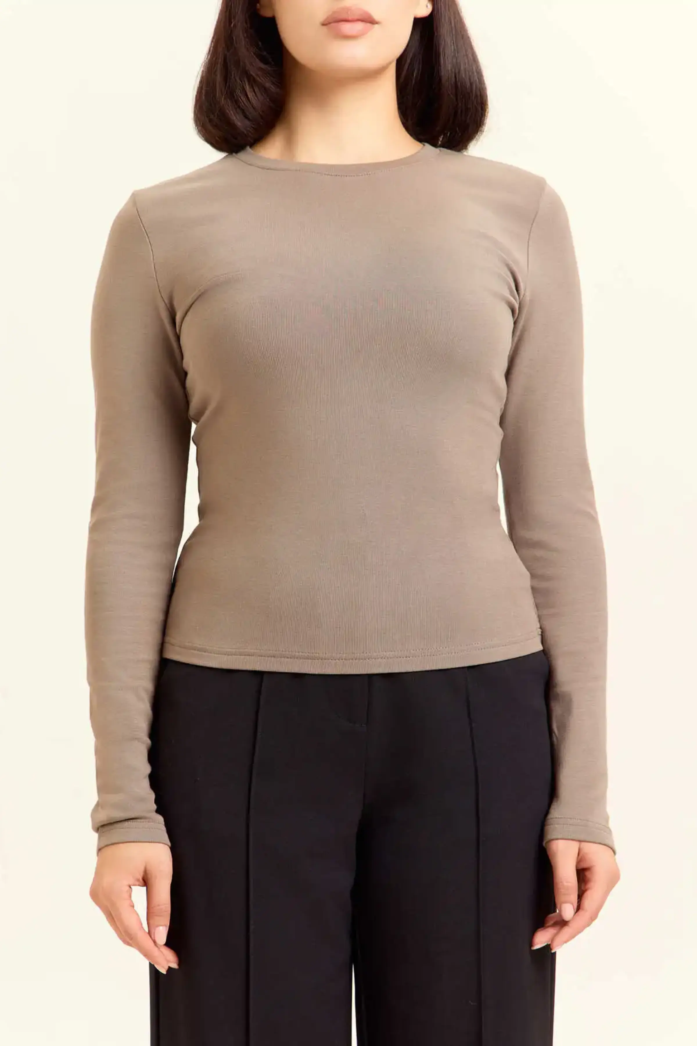 Лонгслив коричневый для женщин 47192-13 59