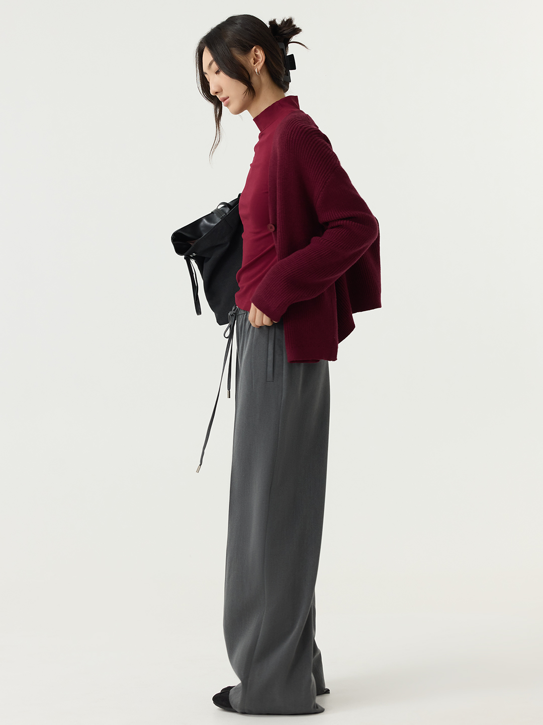 Кардиган бордовый для женщин 48101-67 50