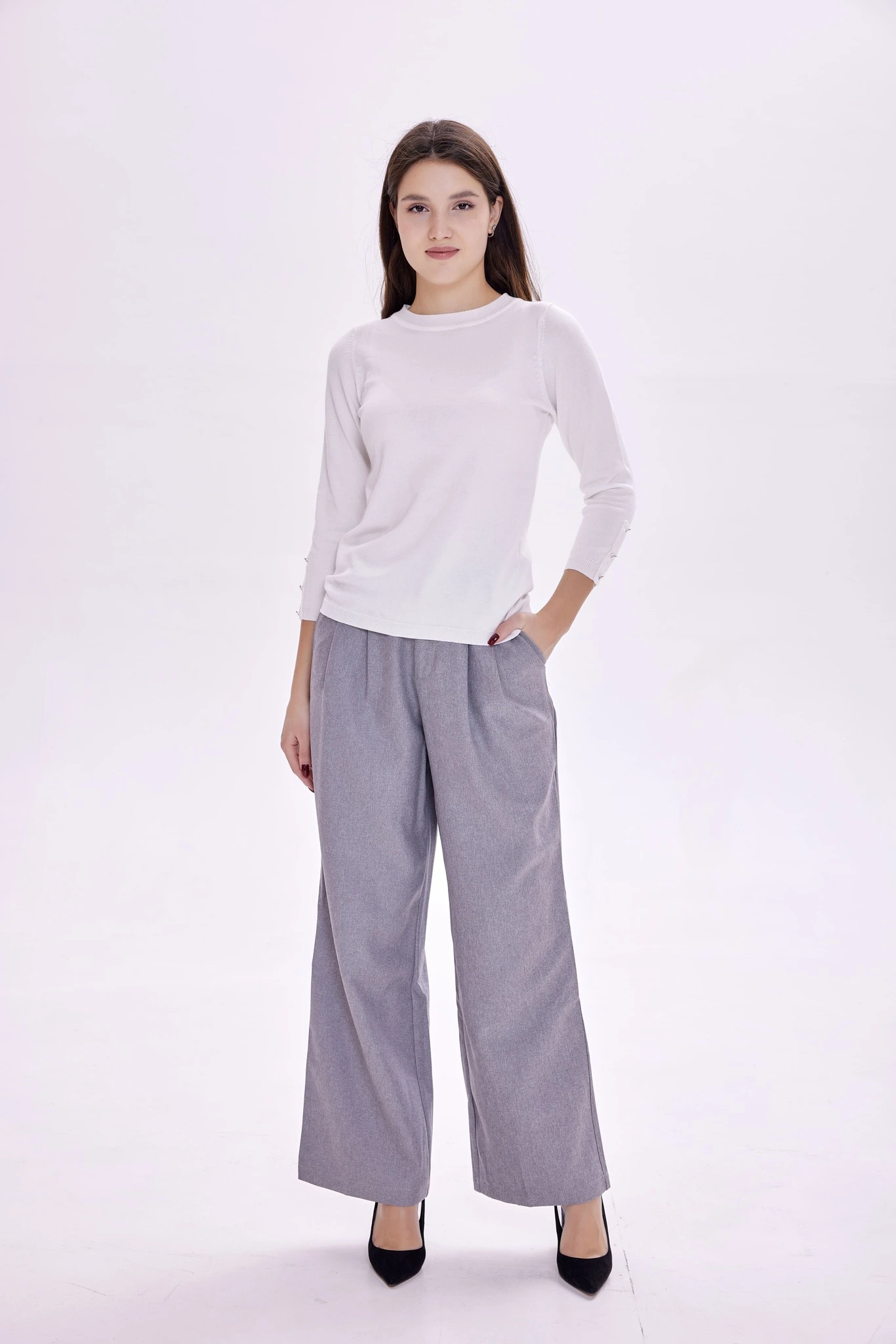 Брюки серый для женщин 39232-61 71