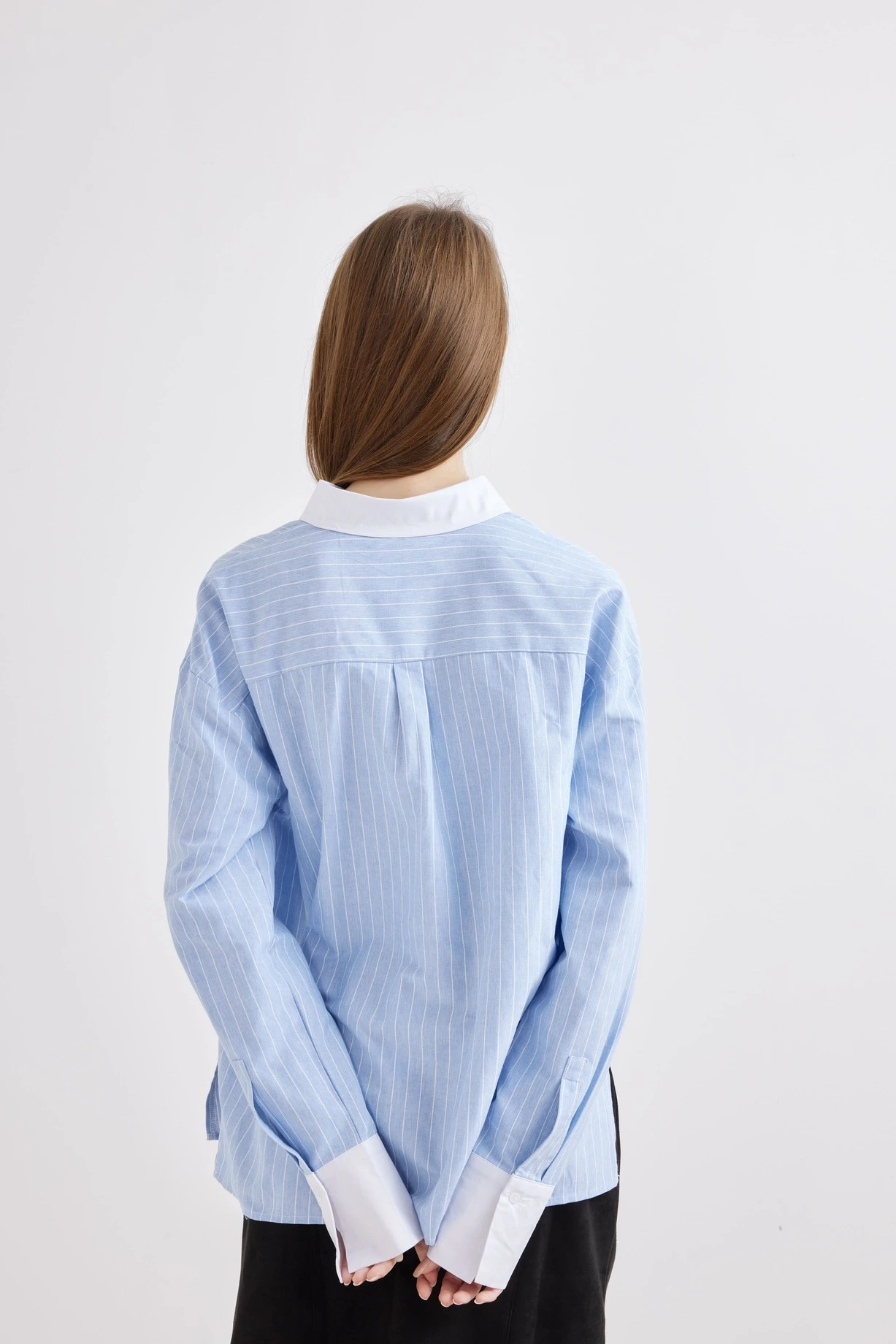 Рубашка синий в полоску для женщин 42110-158 66