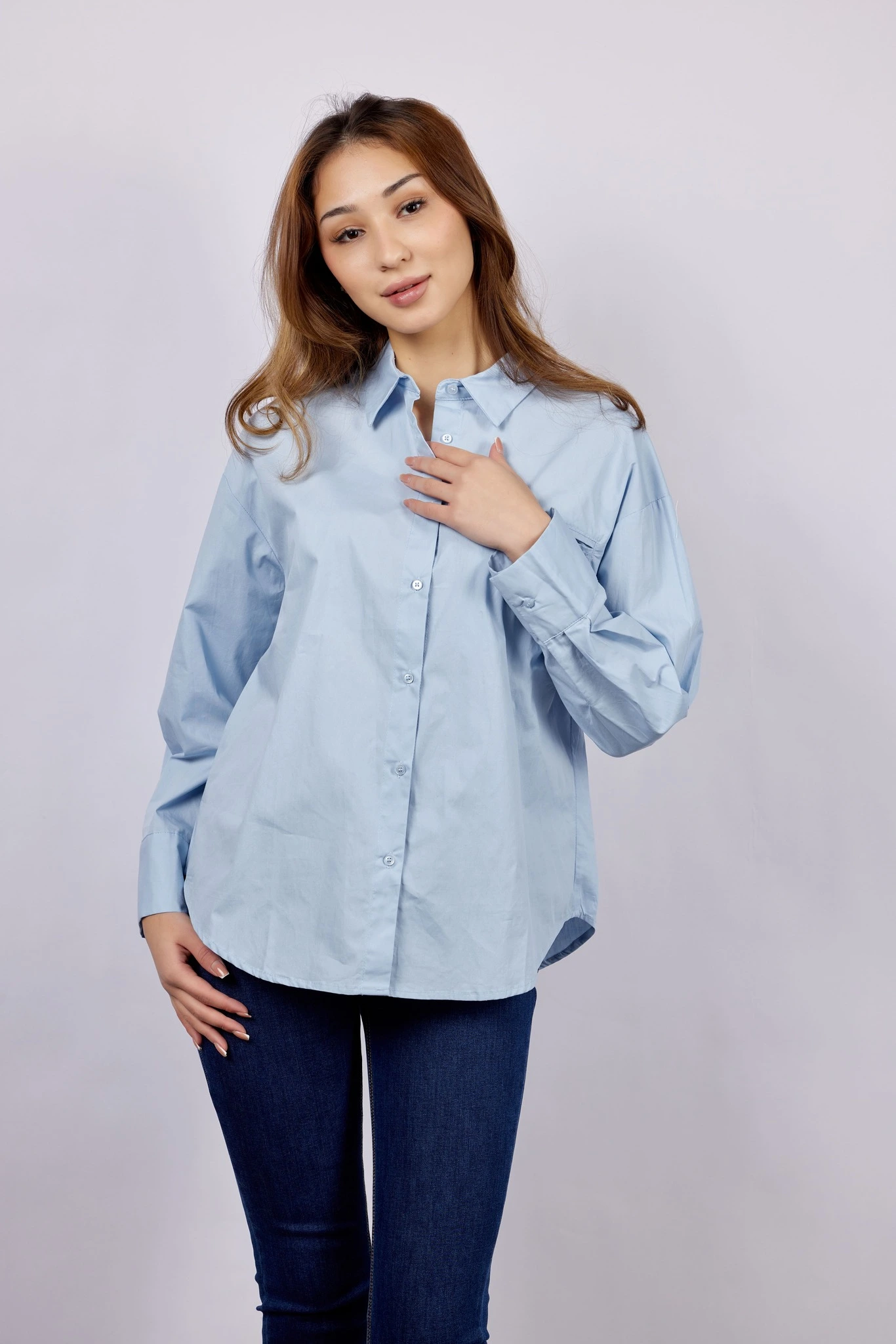 Рубашка голубой для женщин 43145-10 66