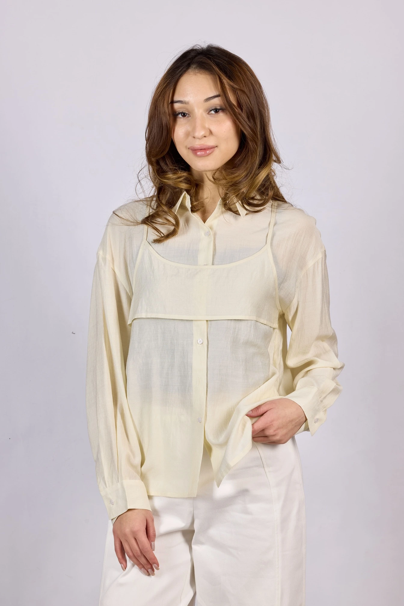 Рубашка бежевый для женщин 44245-15 66