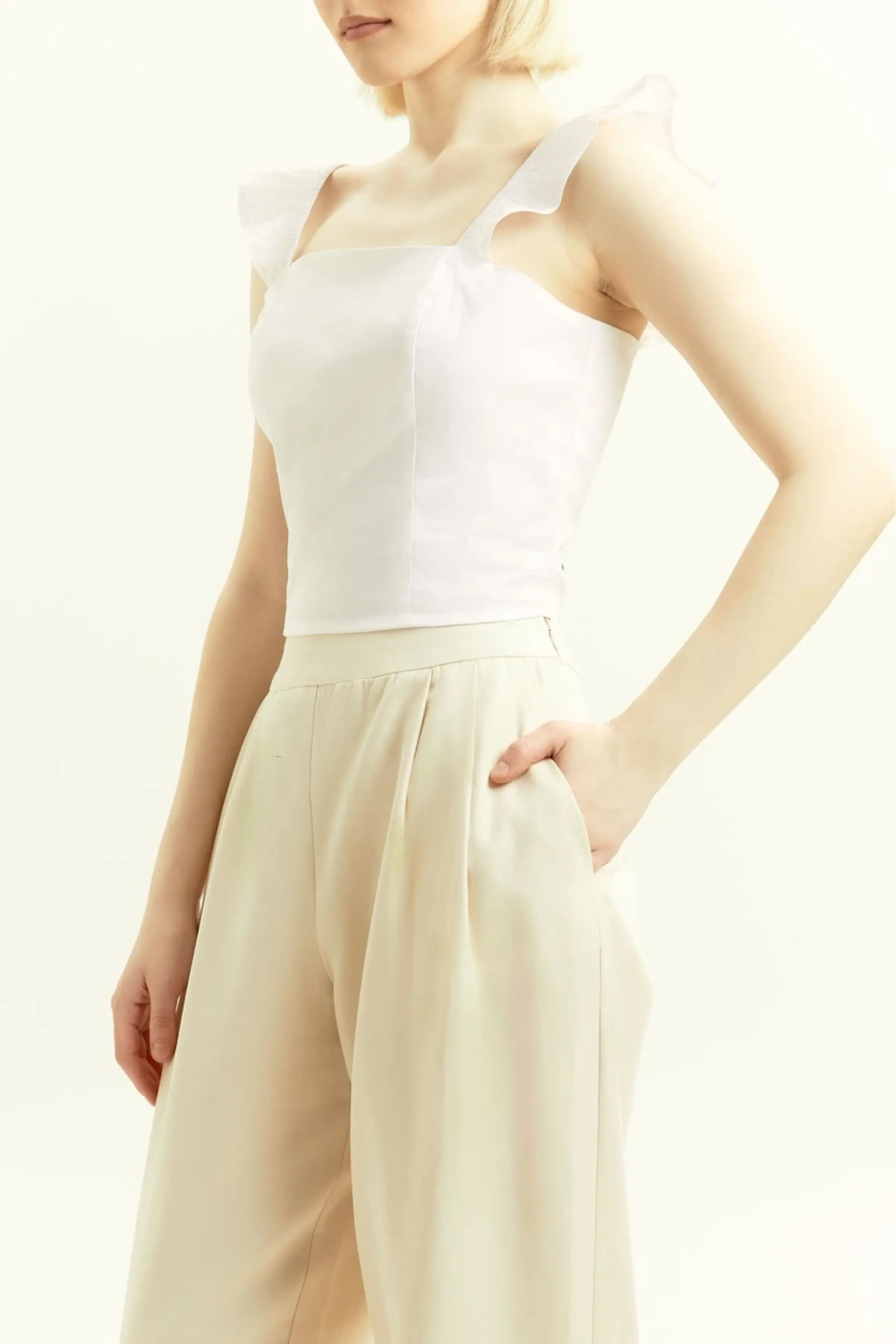 Топ белый для женщин 45185-4 46