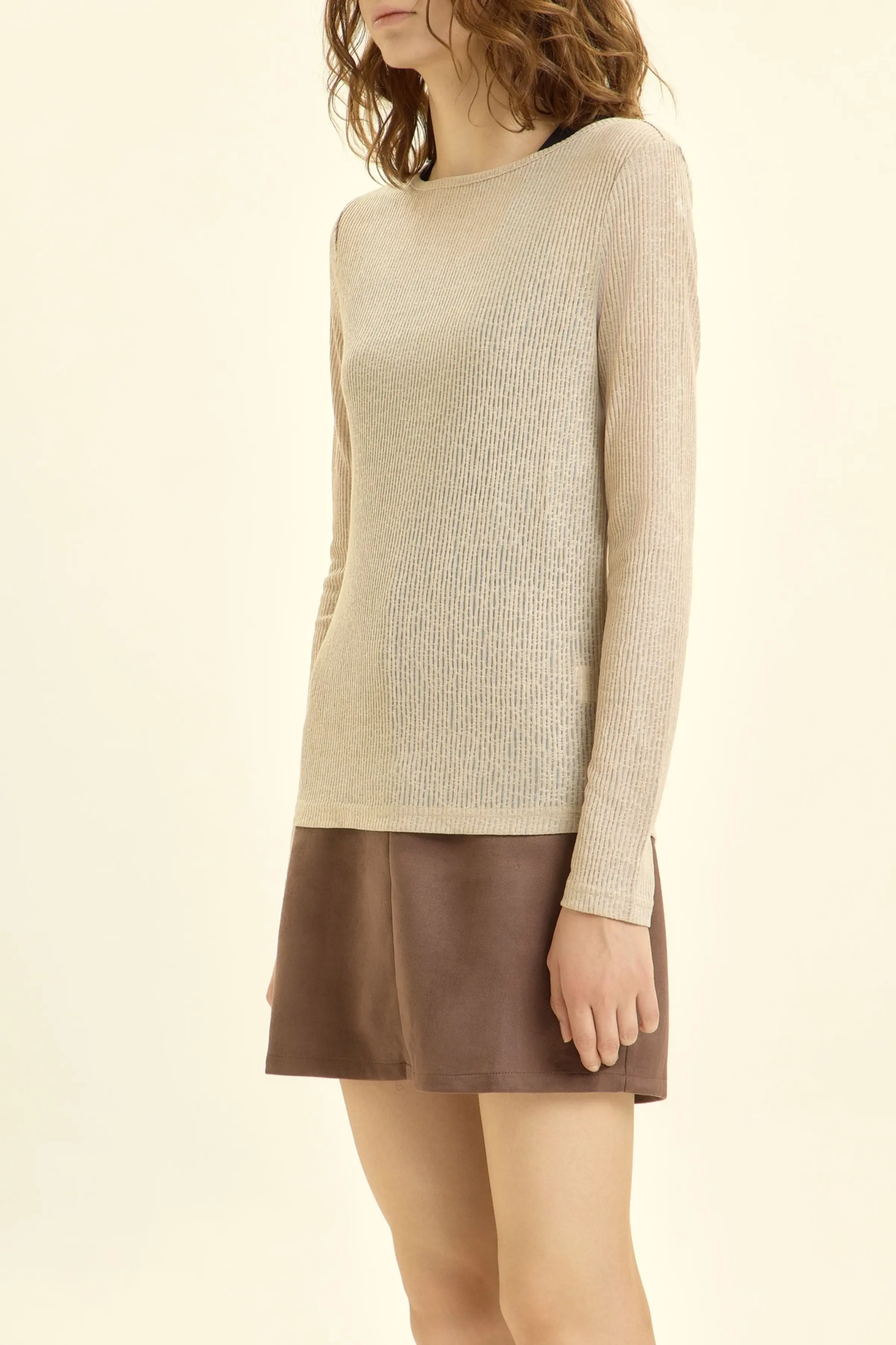 Лонгслив бежевый для женщин 44306-15 59