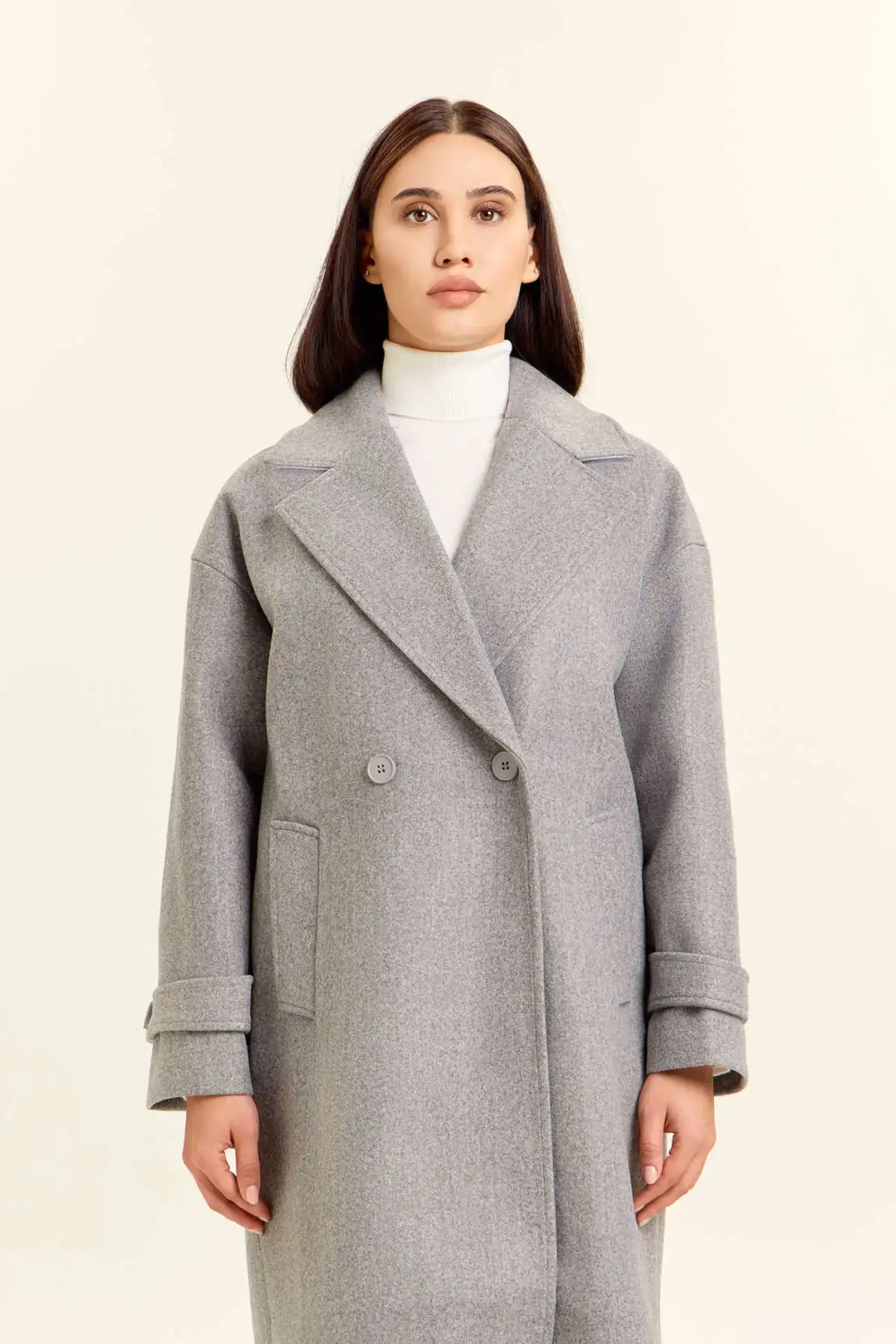 Пальто серый для женщин 47112-61 53