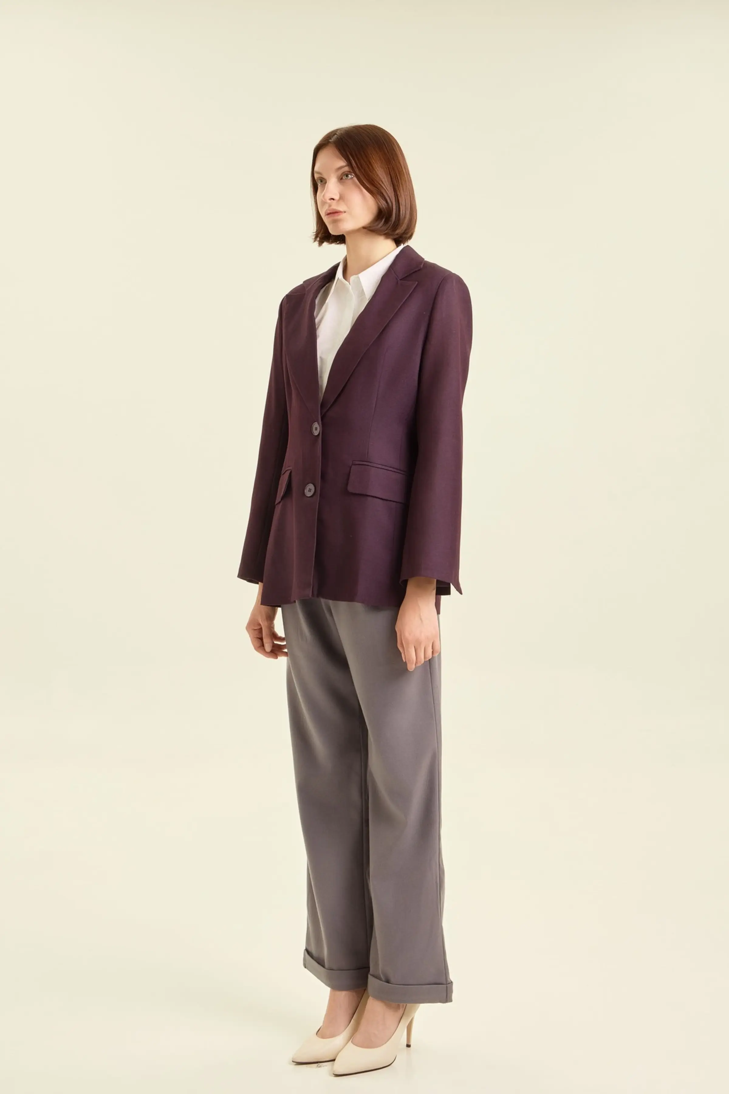 Жакет сливовый для женщин 47194-23 64