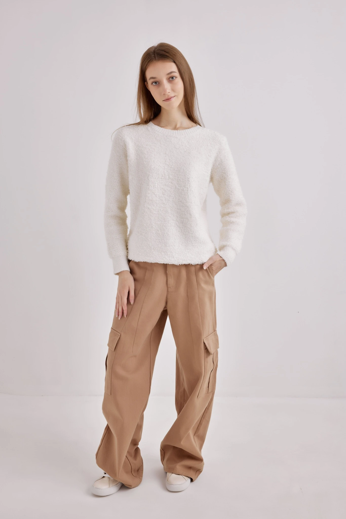 Джемпер белый для женщин 42173-4 60