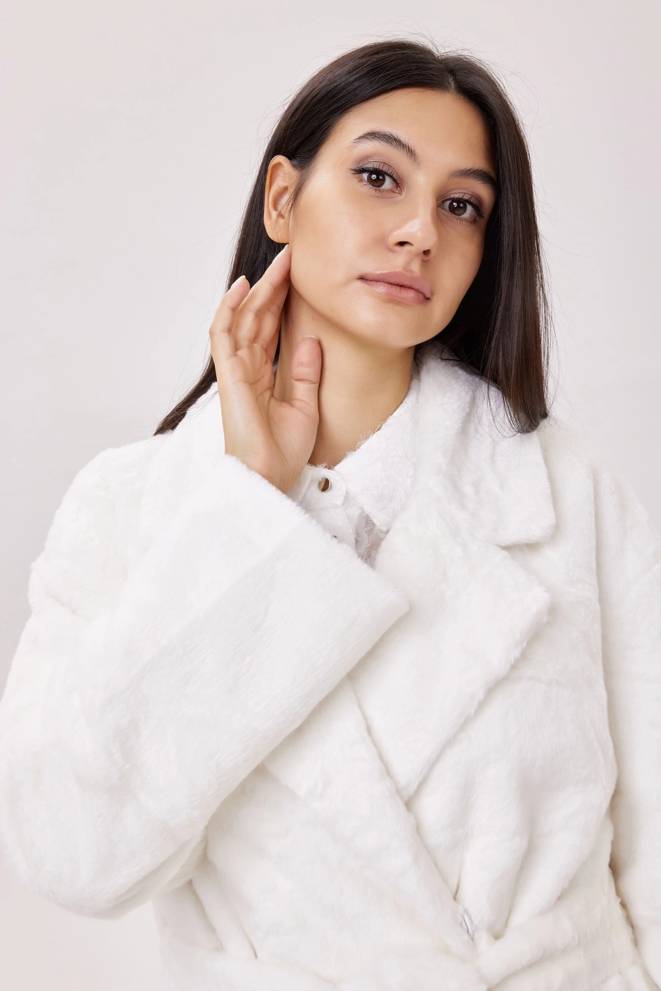 Пальто белый для женщин 39291-4 53