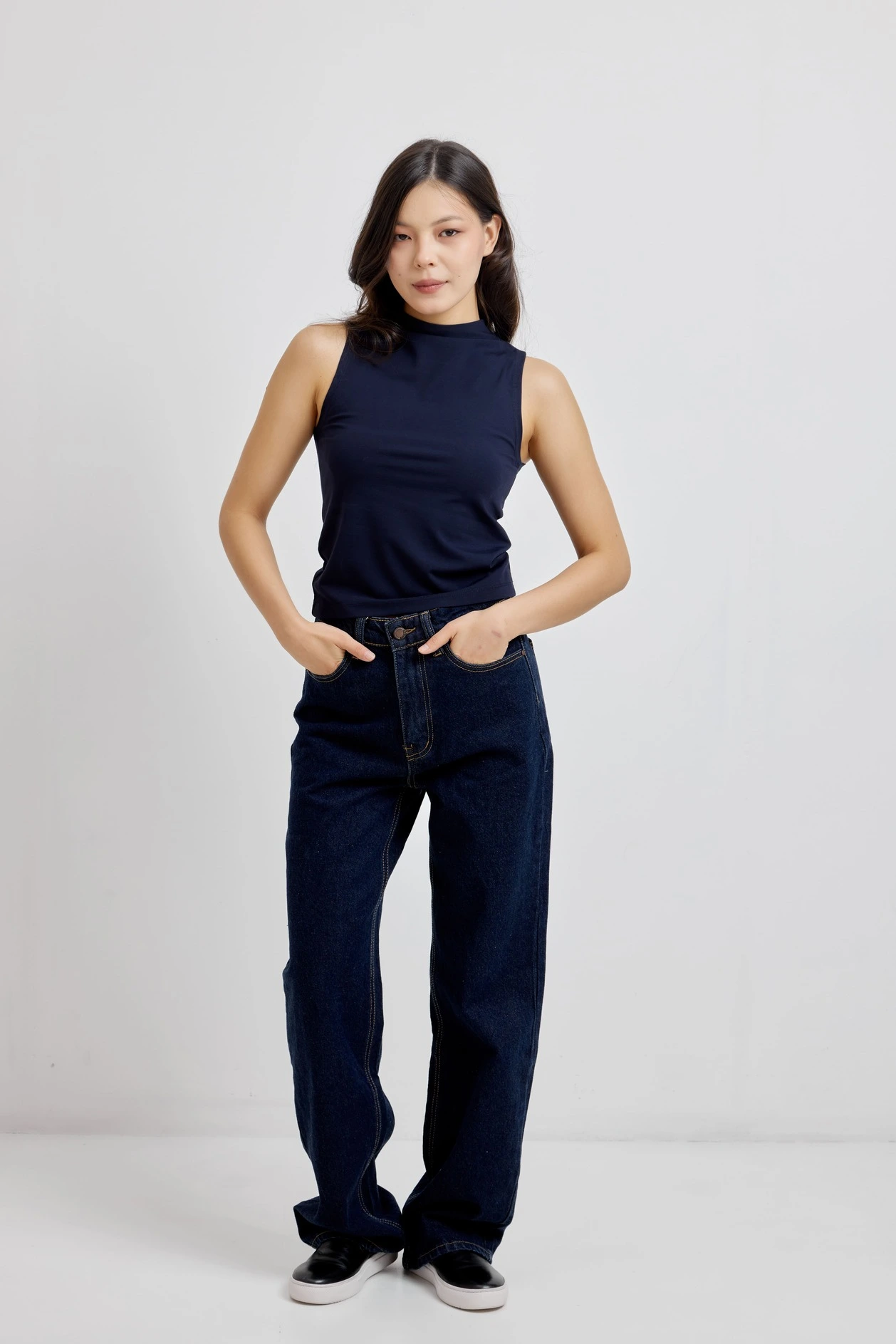 Топ темно-синий для женщин 42180-18 46