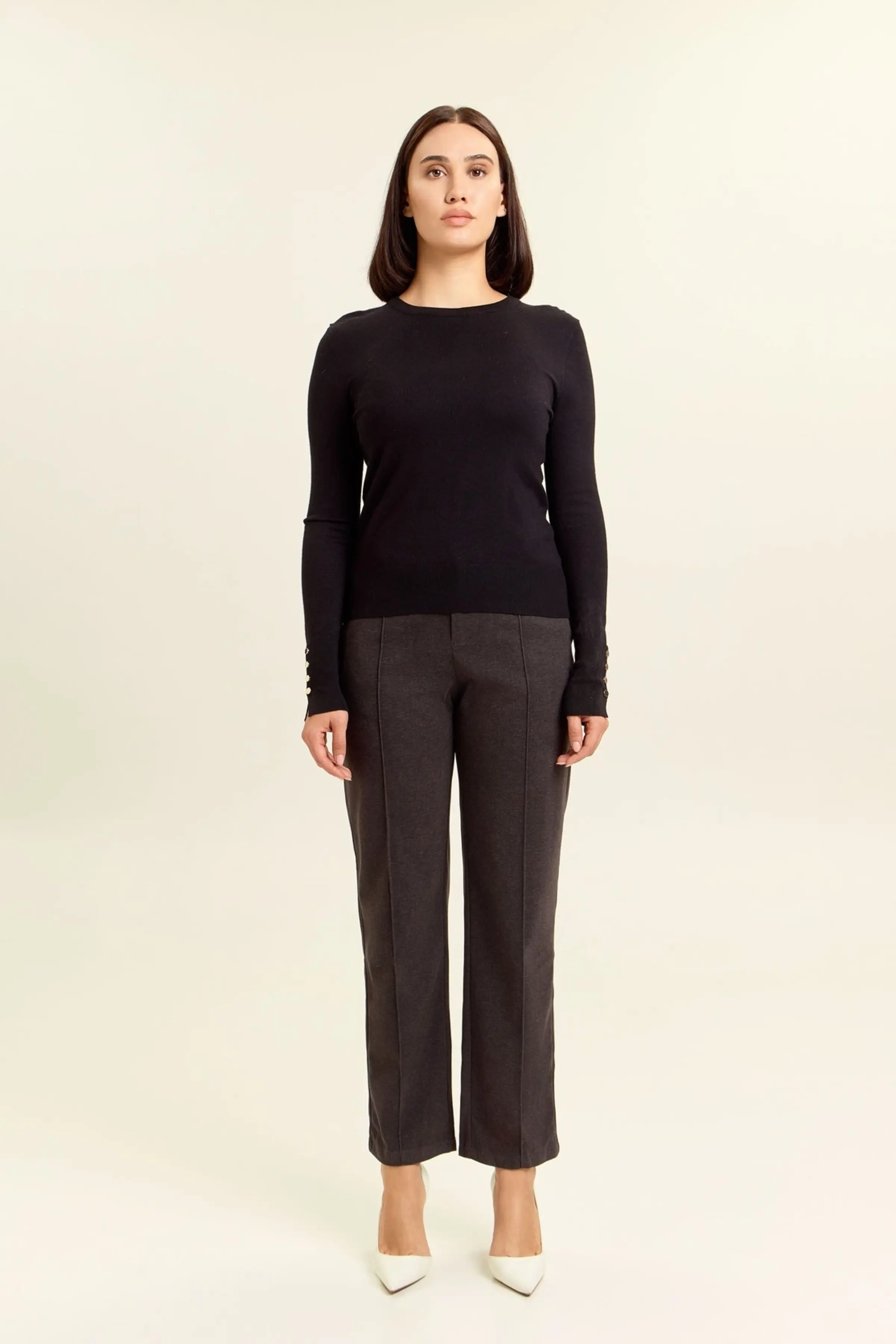 Джемпер черный для женщин 47136-1 60