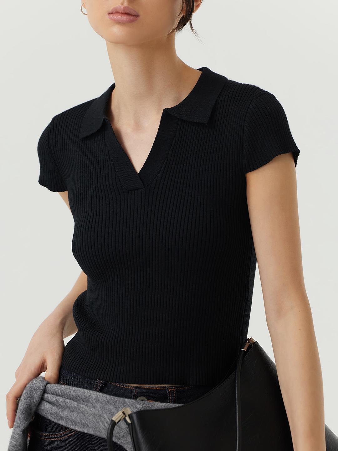 Джемпер черный для женщин 48155-1 60