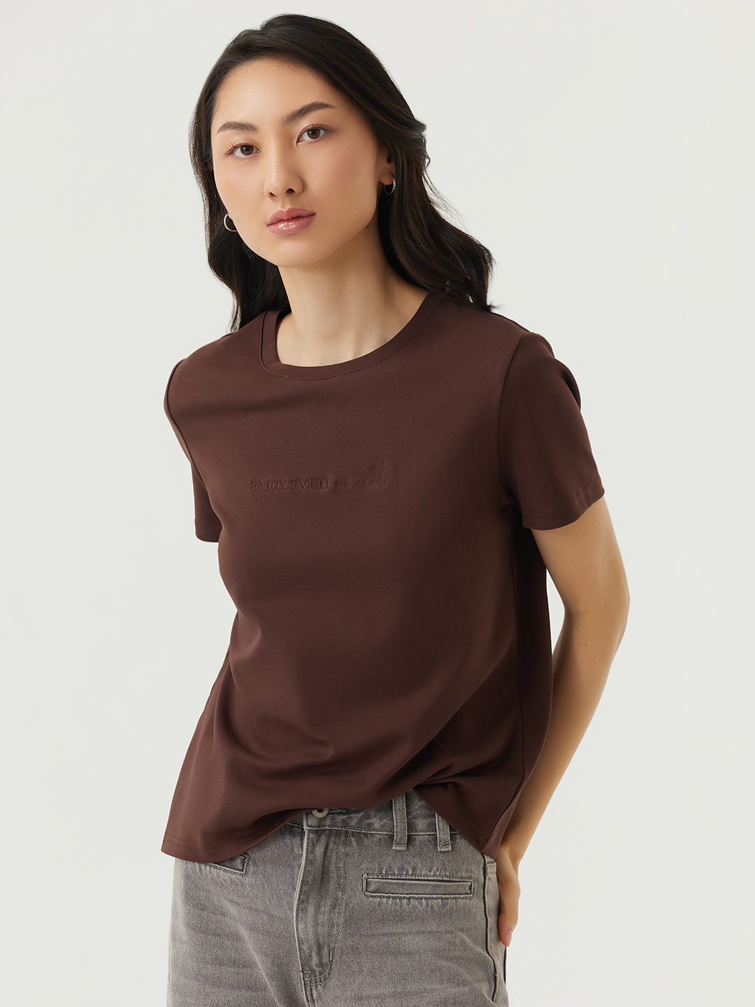 Футболка коричневый для женщин 48172-13 67