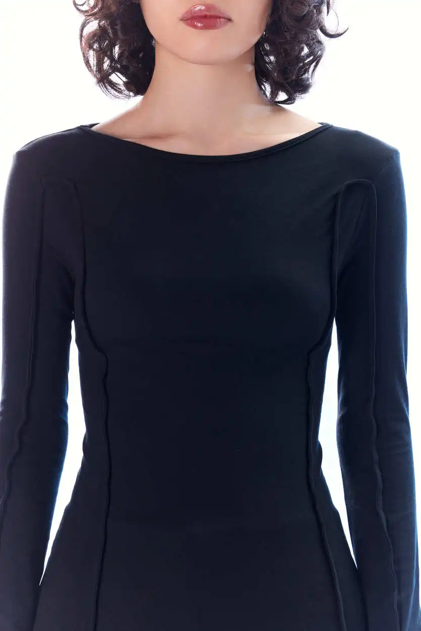 Лонгслив черный для женщин 44195-1 59