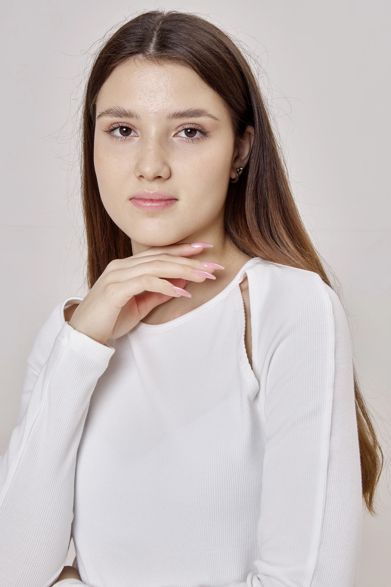 Лонгслив белый для женщин 152/165/35186-4 59