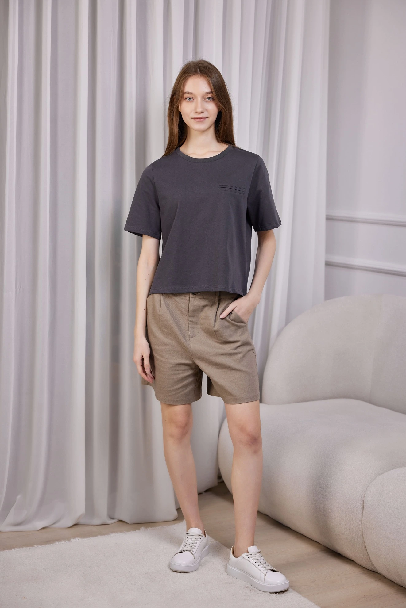 Футболка серый для женщин 41286-61 67